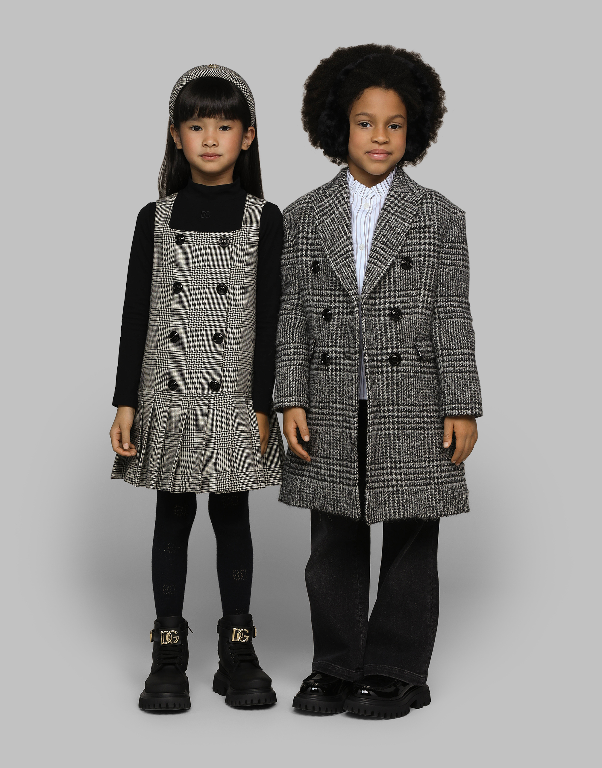 Wool glen plaid dress