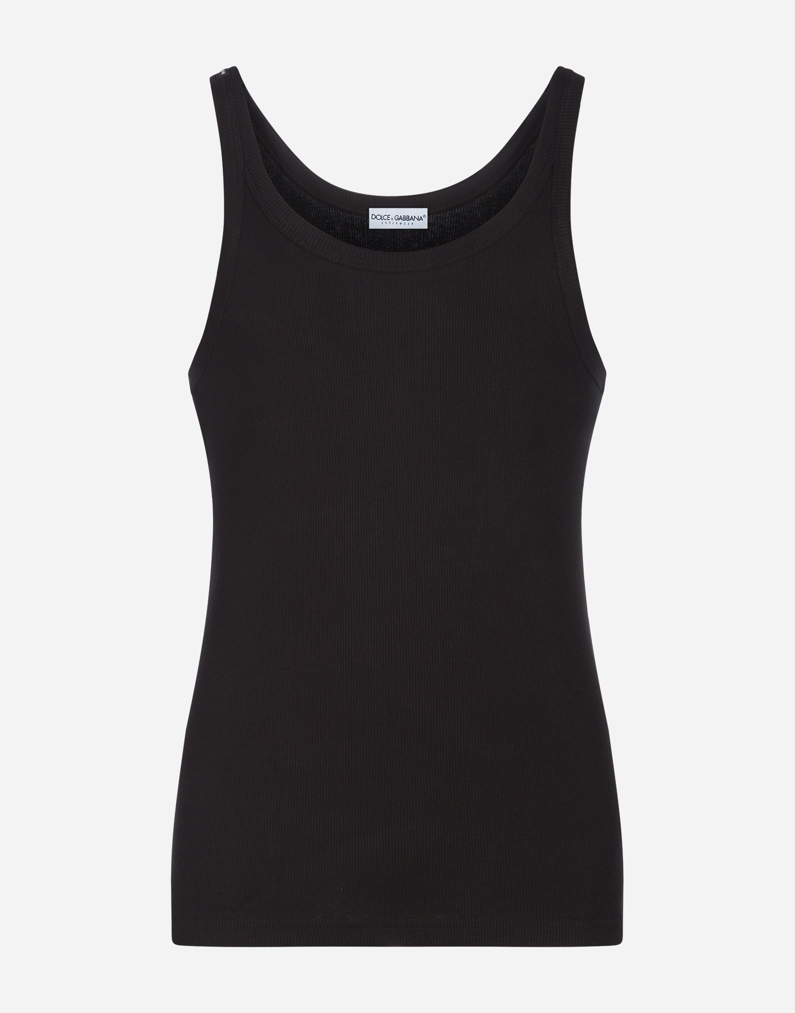 DOLCE & GABBANA TANK TOP IN RIBBED COTTON
