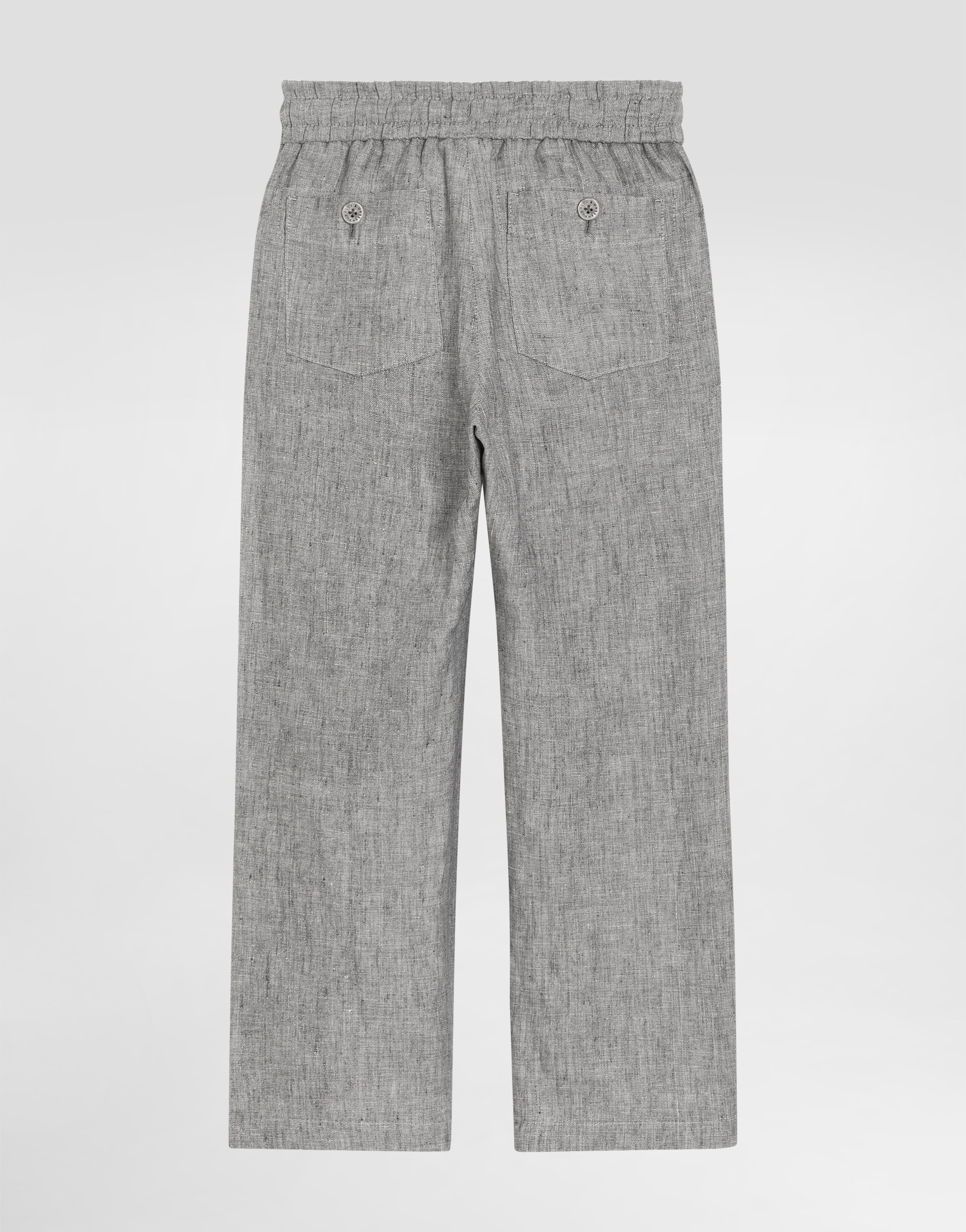  Dolce & Gabbana Dolce & Gabbana Jogging Trousers In Washed Linen Canvas - Man Trousers And Shorts Gray 6 Years 