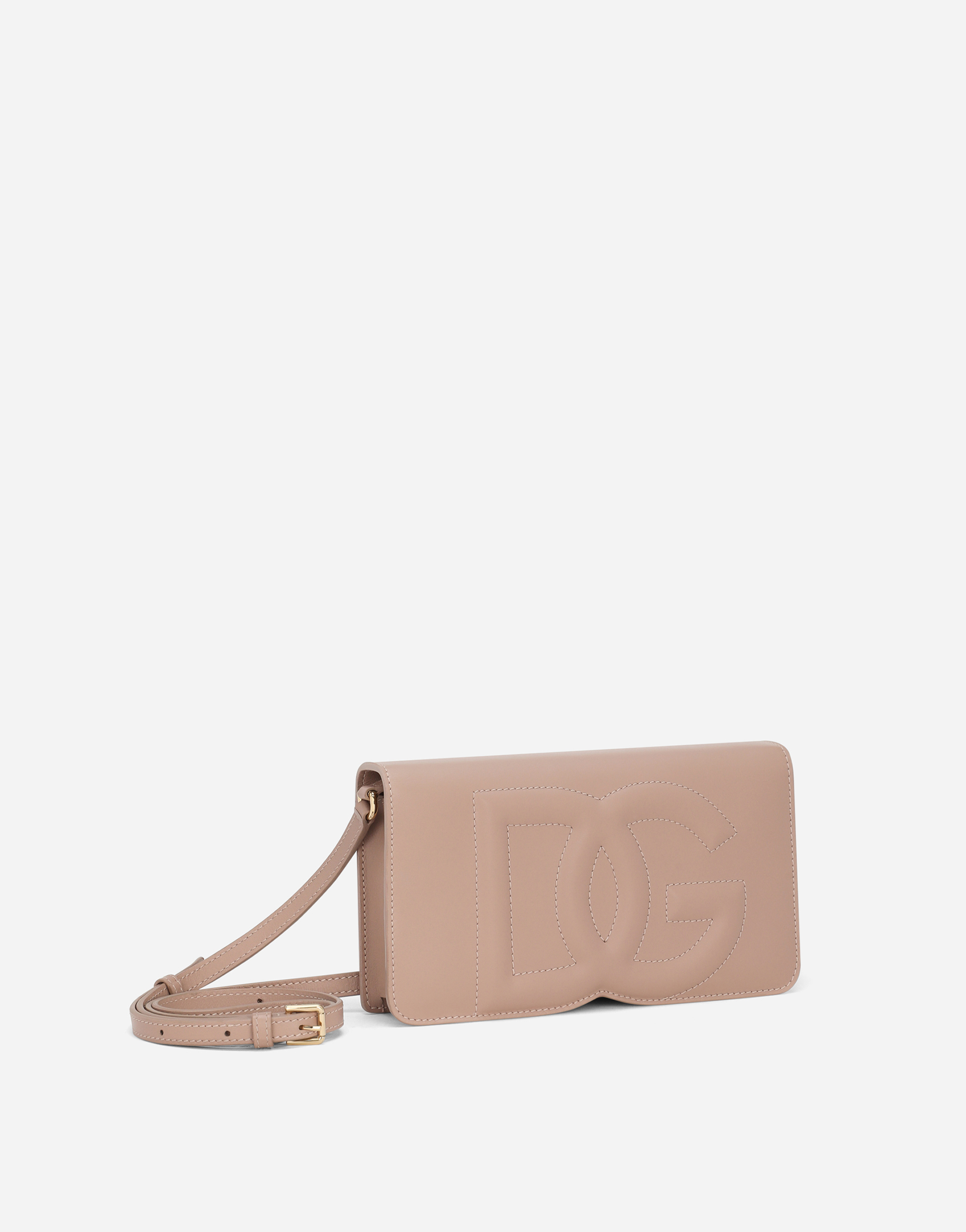 Shop Dolce & Gabbana Dg Logo Phone Bag In Pale Pink