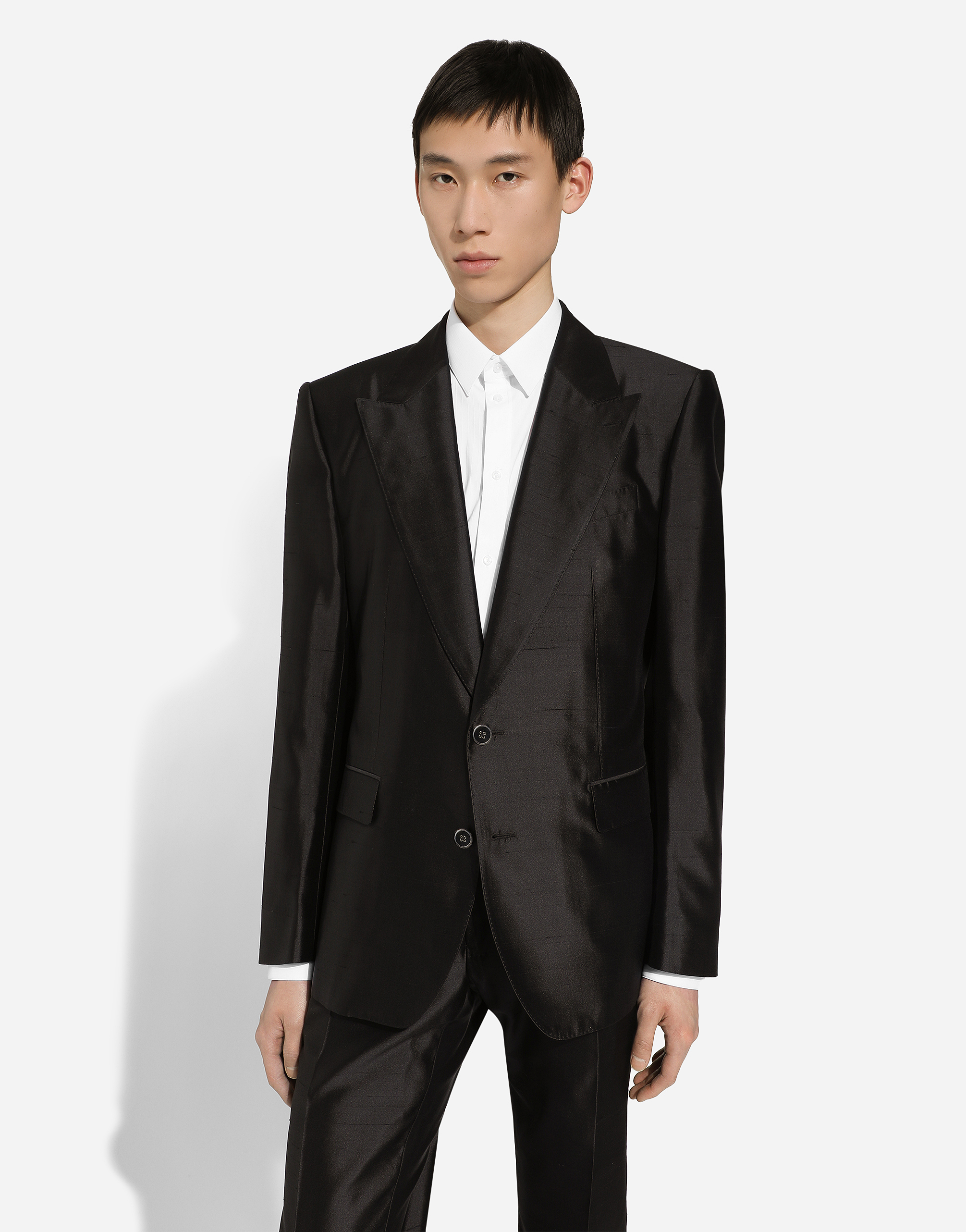 Shop Dolce & Gabbana Single-breasted Sicilia-fit Suit In Black