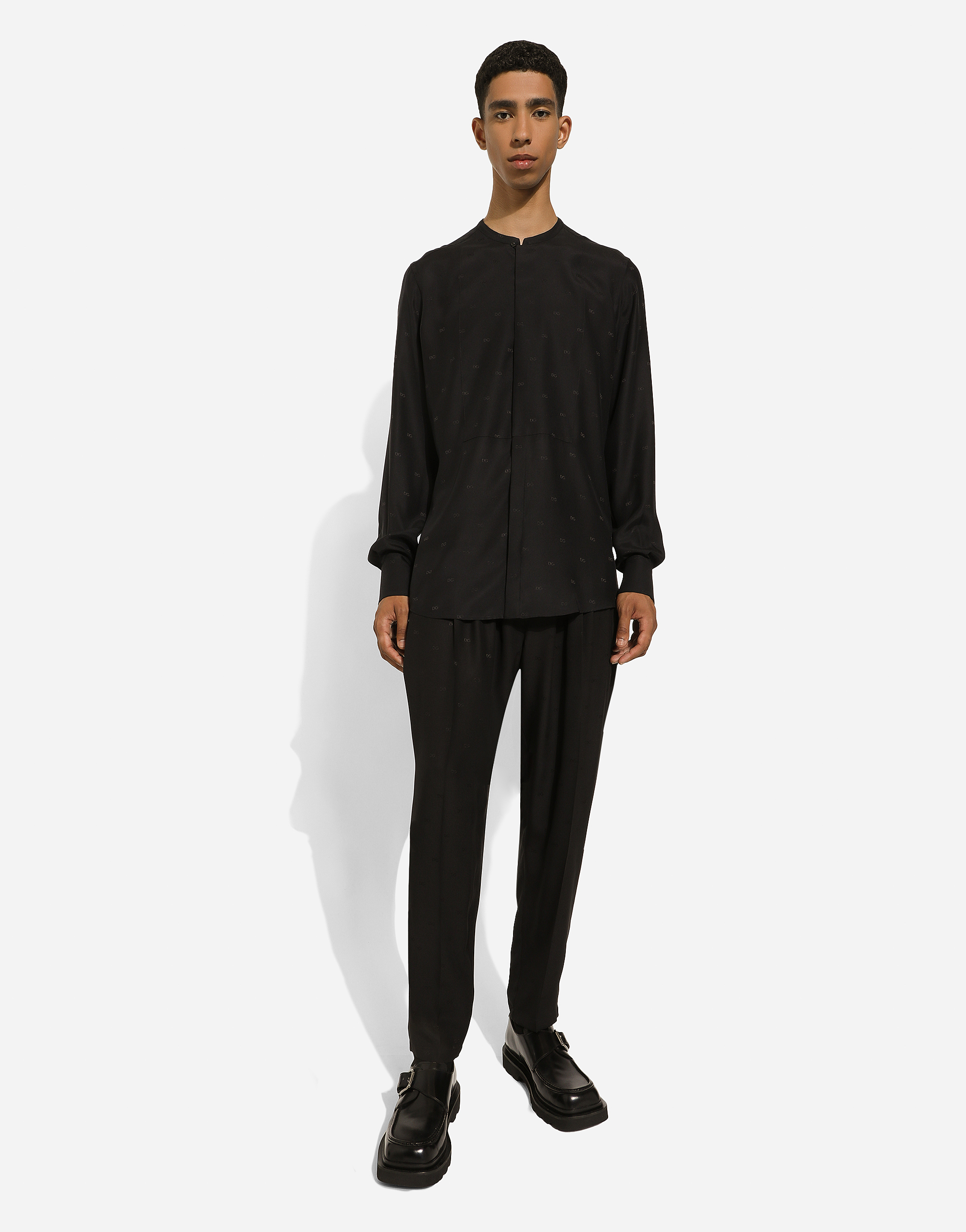 Silk crepe de chine jogging pants