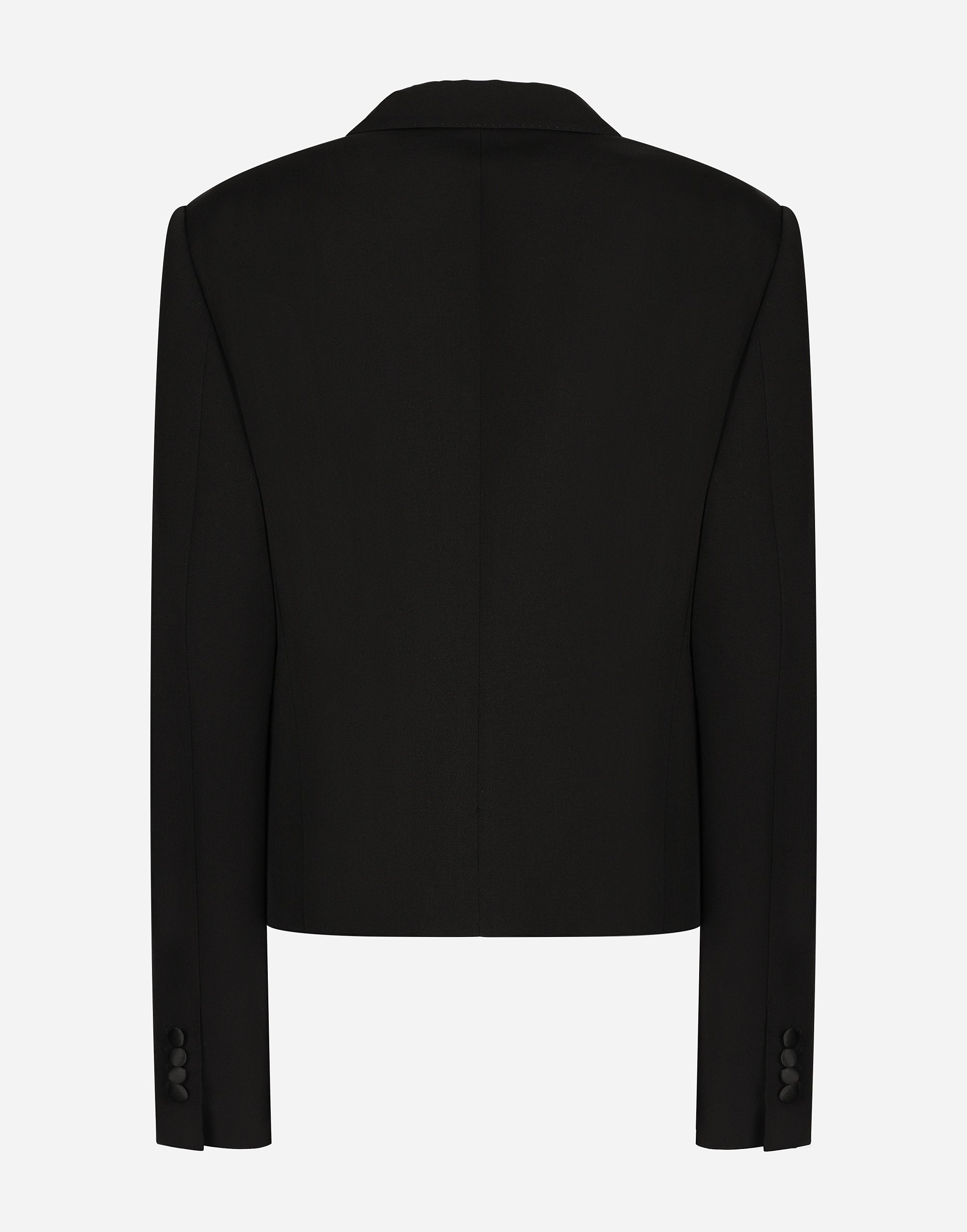Dolce & Gabbana Double-breasted Gabardine Blazer - Women's - Silk/virgin Wool/polyester In Black