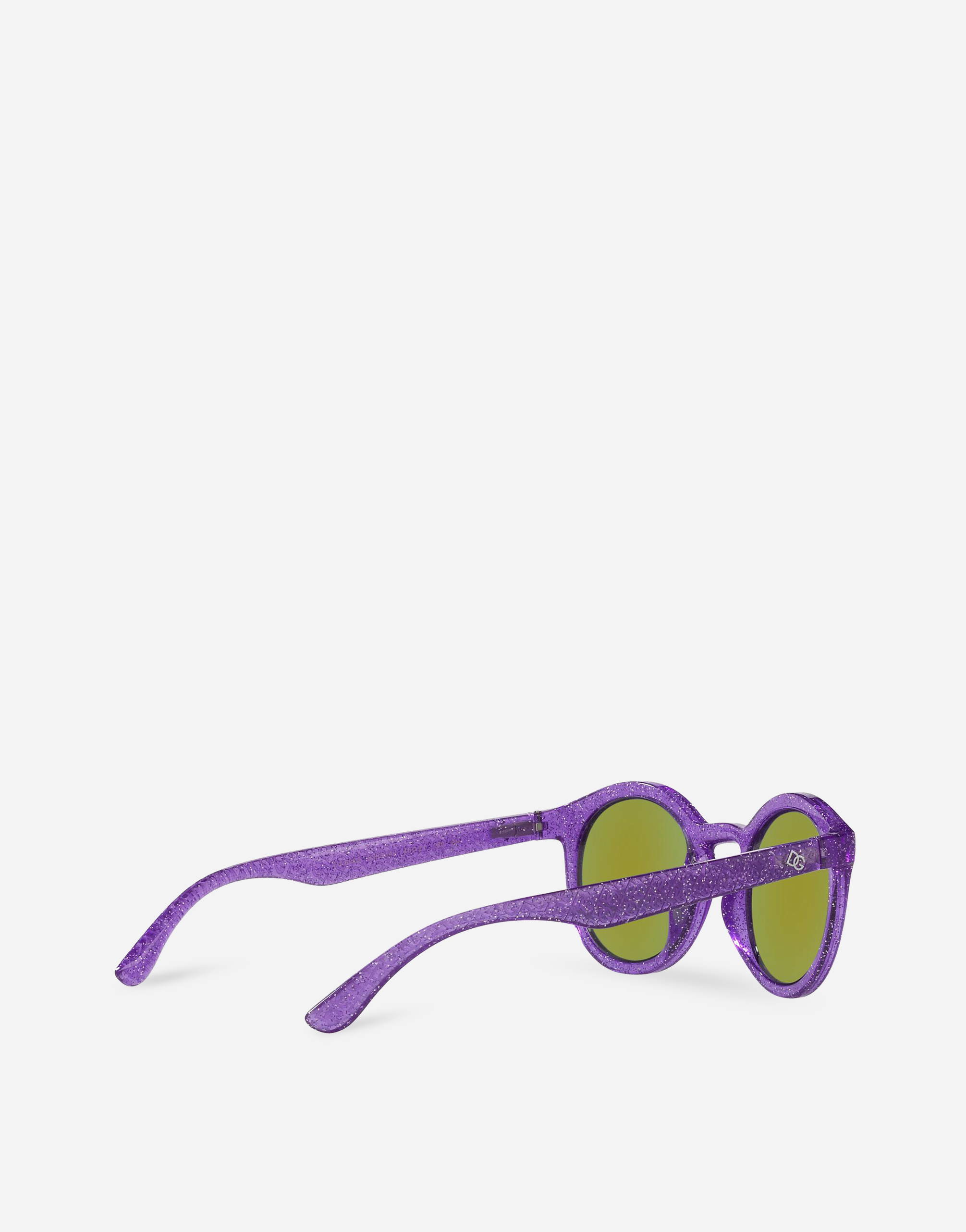Shop Dolce & Gabbana New Pattern Sunglasses In Purple