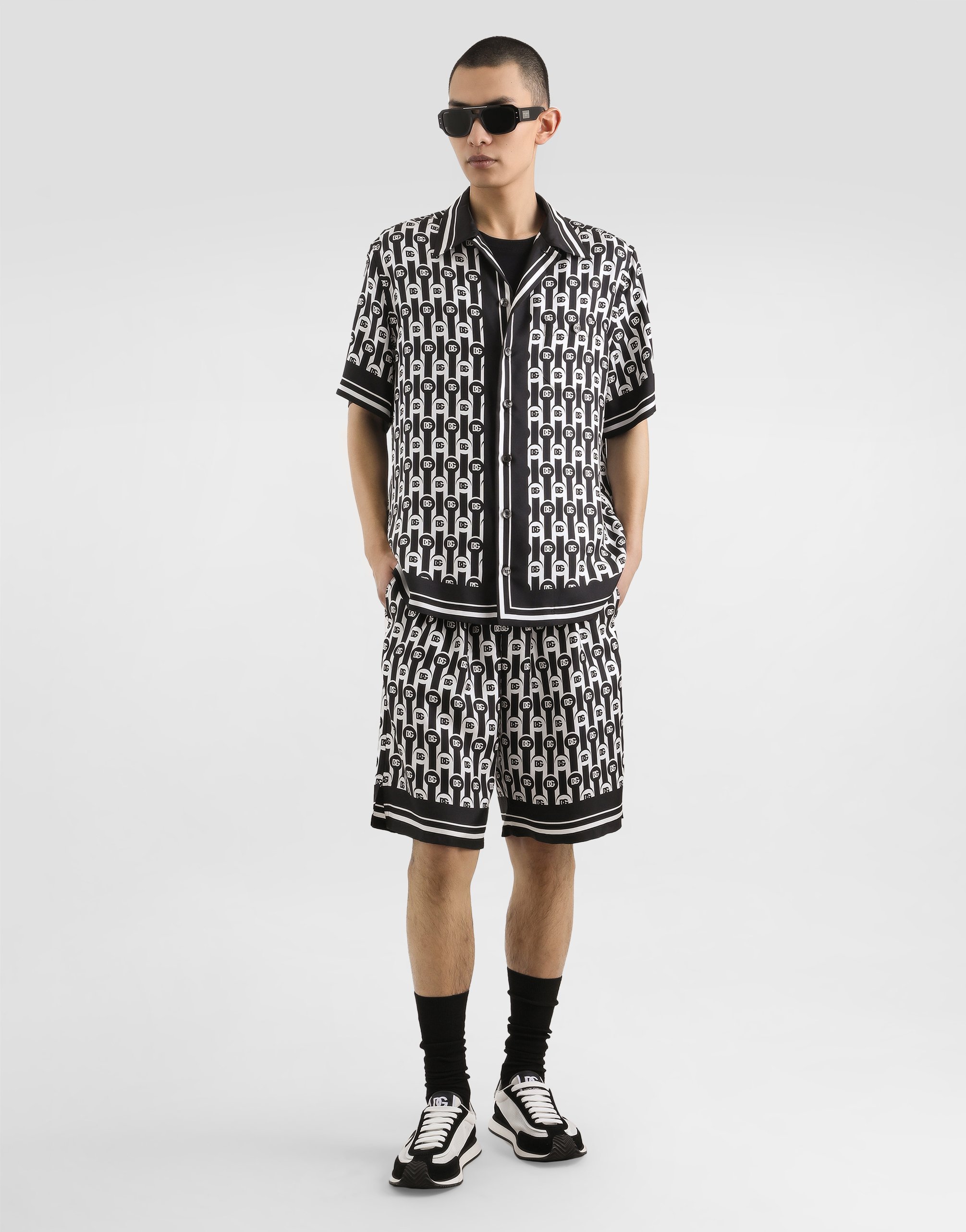 Dolce & Gabbana Personalized Wardrobe Shirt With Chest Pocket In Multi