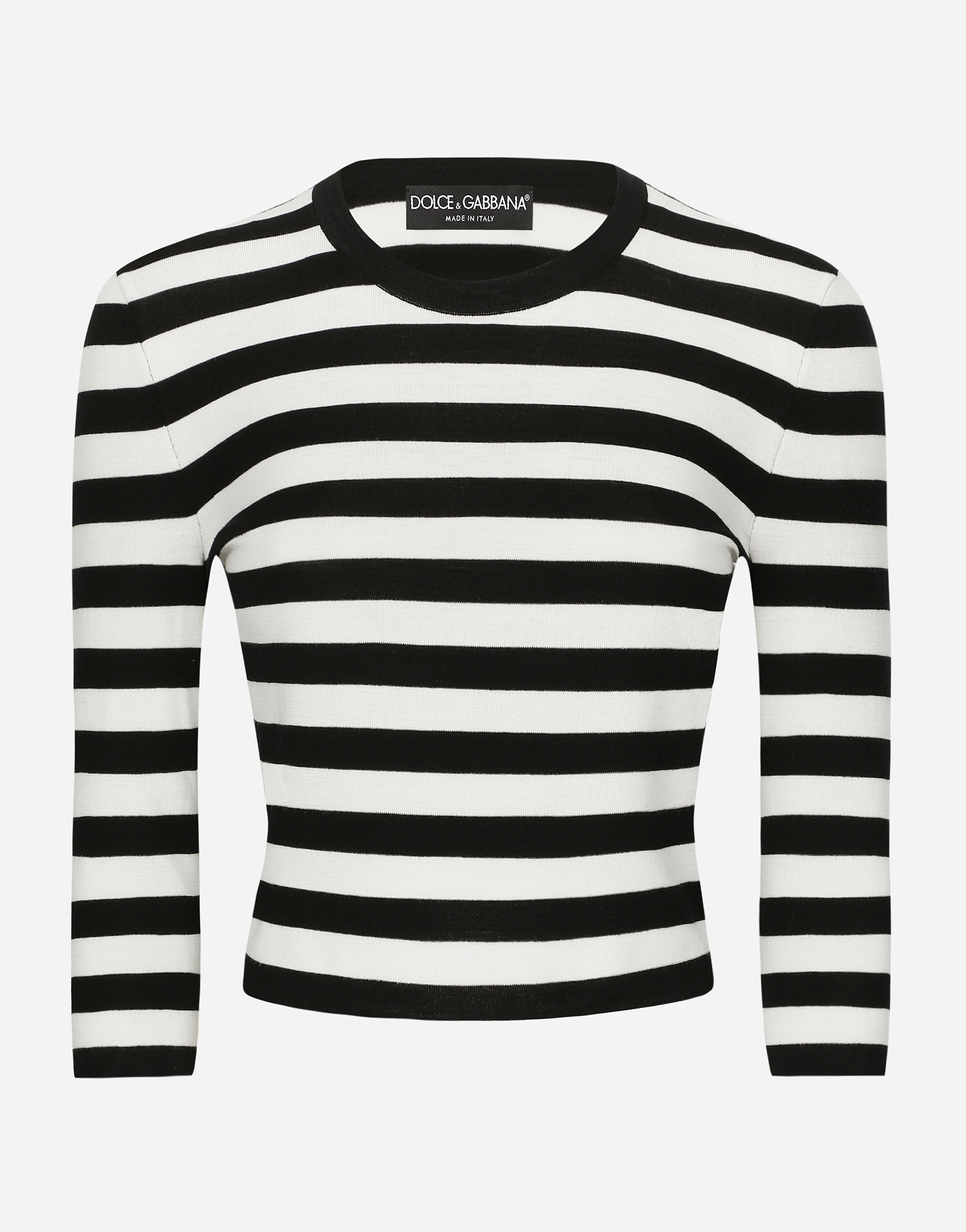 Dolce & Gabbana Striped Cropped Jumper In マルチカラー