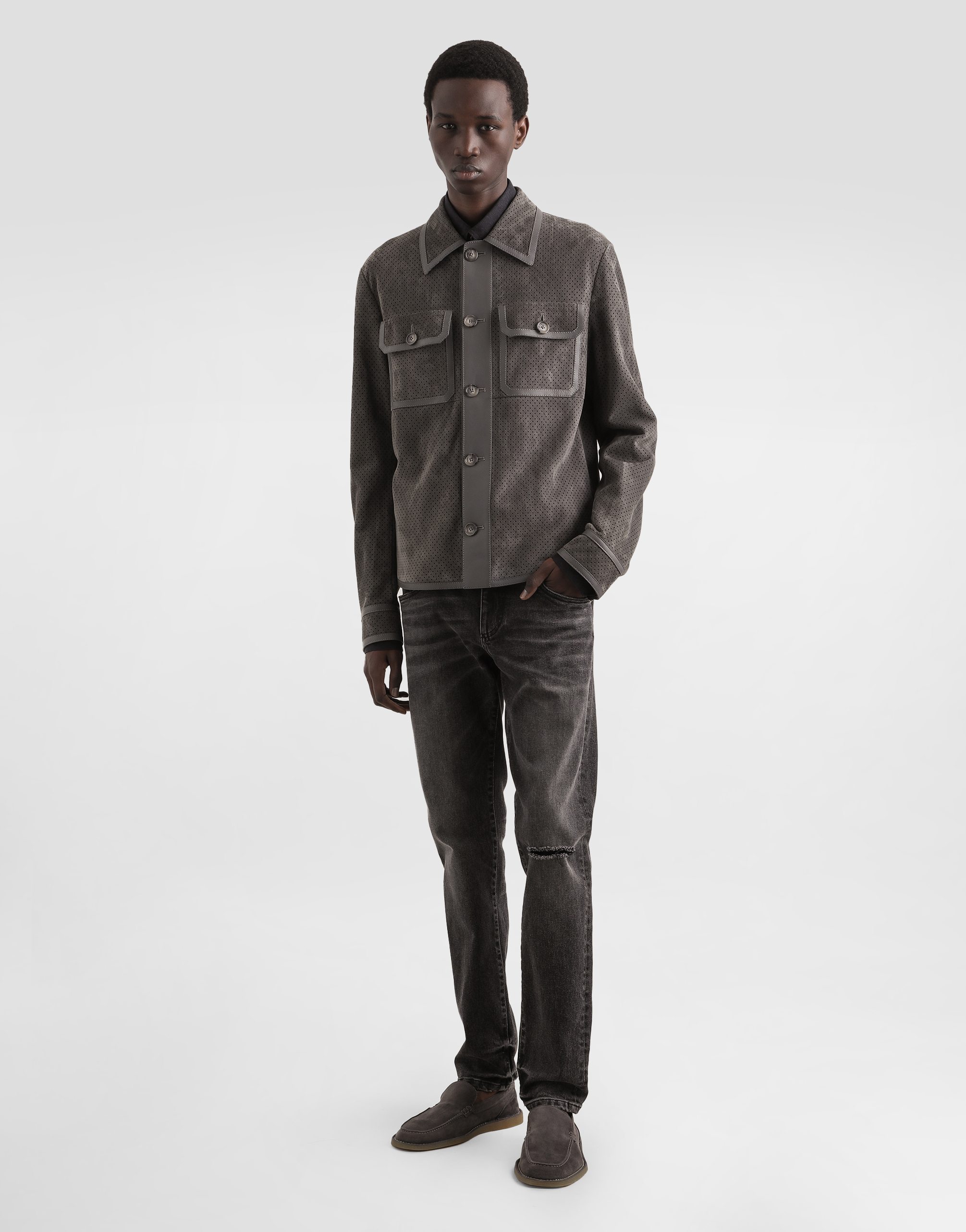 Dolce & Gabbana Perforated Lambskin Jacket