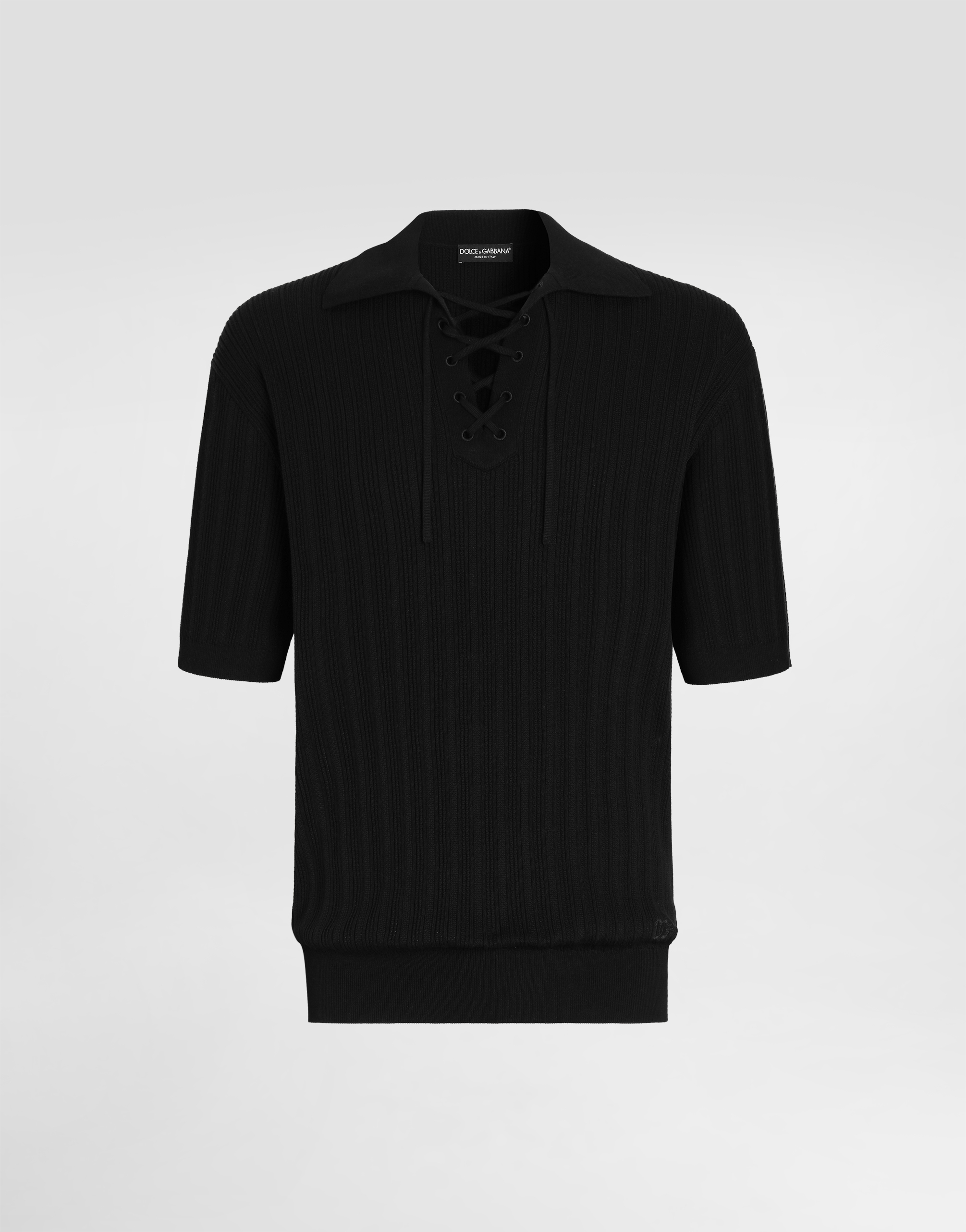 Dolce & Gabbana ポロシャツ 3点セット Blackのメンズ コットン セラフィーノ ポロシャツ | Dolce&Gabbana®