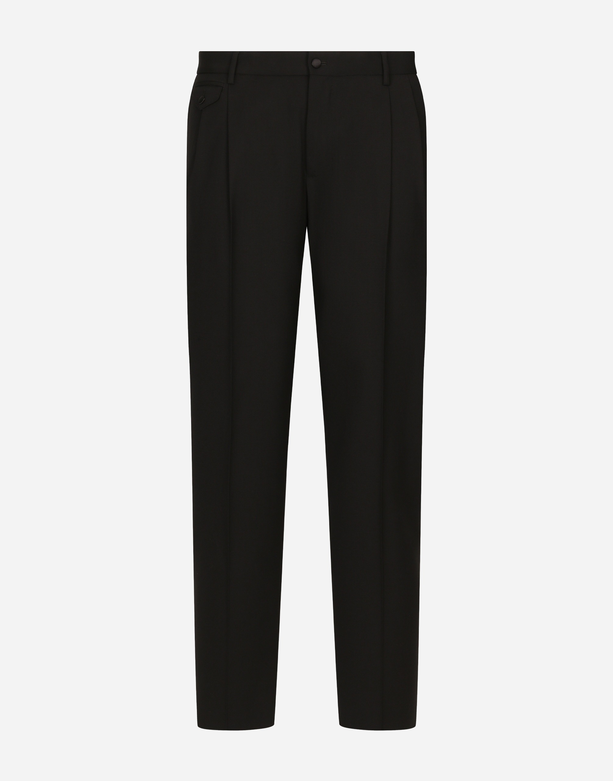 Dolce & Gabbana Classic Wool Pants - Man Pants And Shorts Black