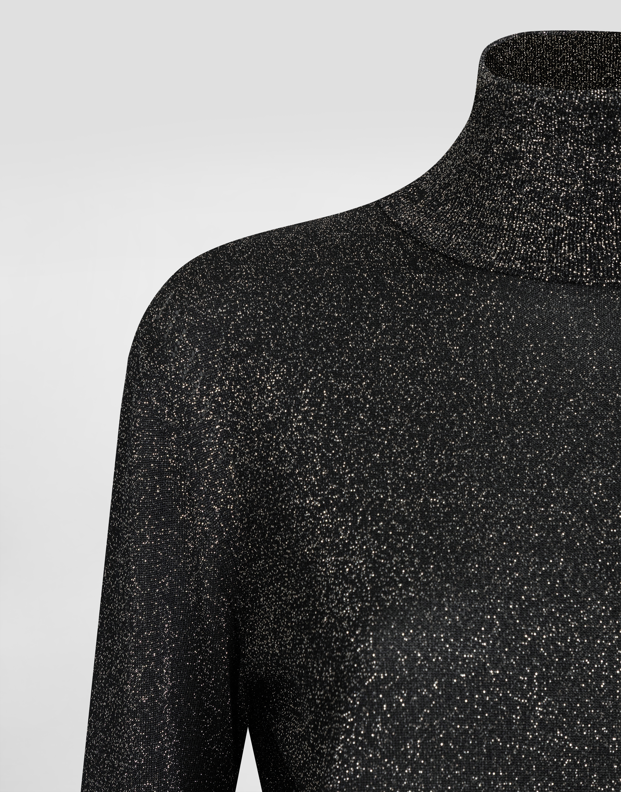 Metallic viscose pullover