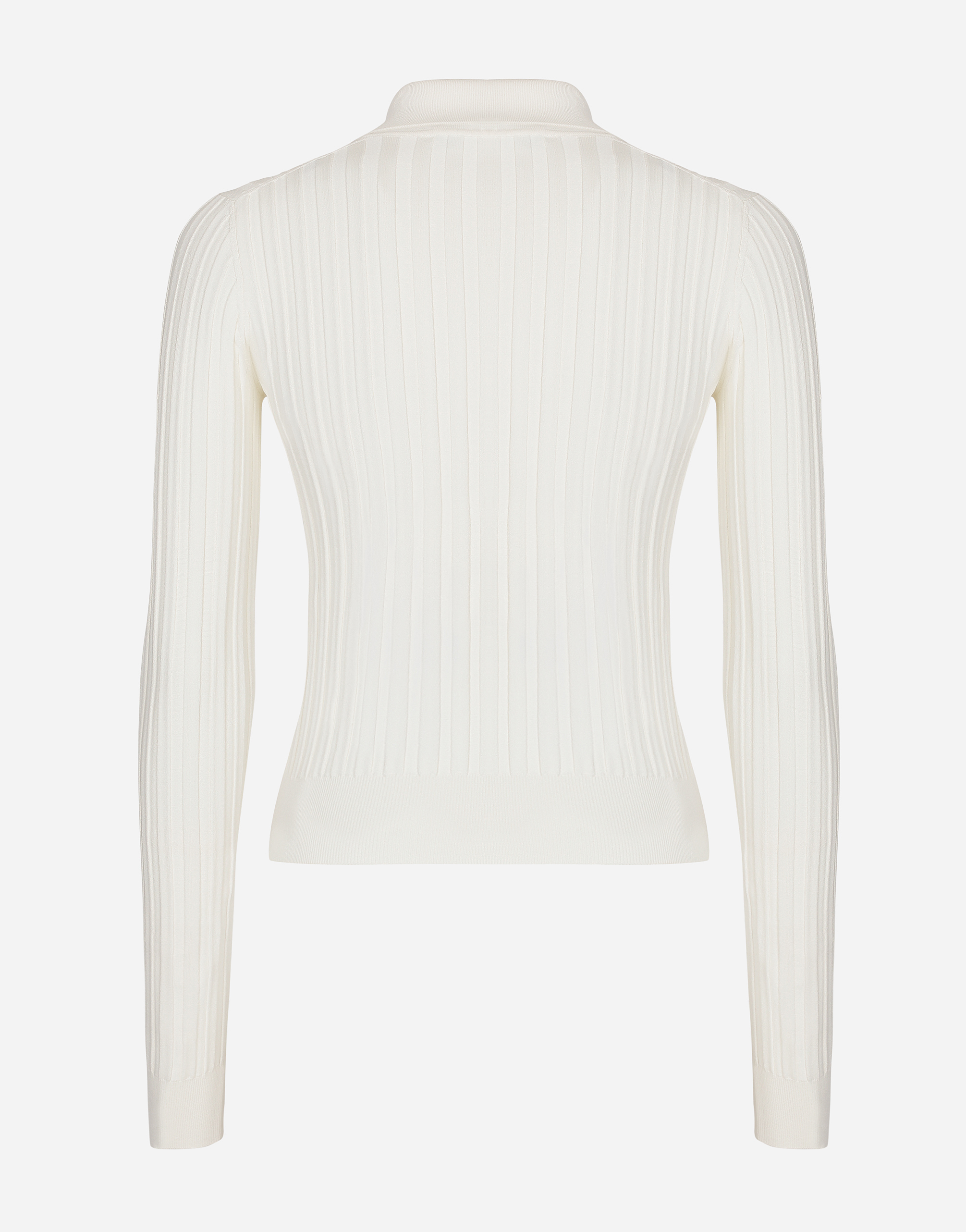 Cropped ribbed viscose polo-shirt with DG logo
