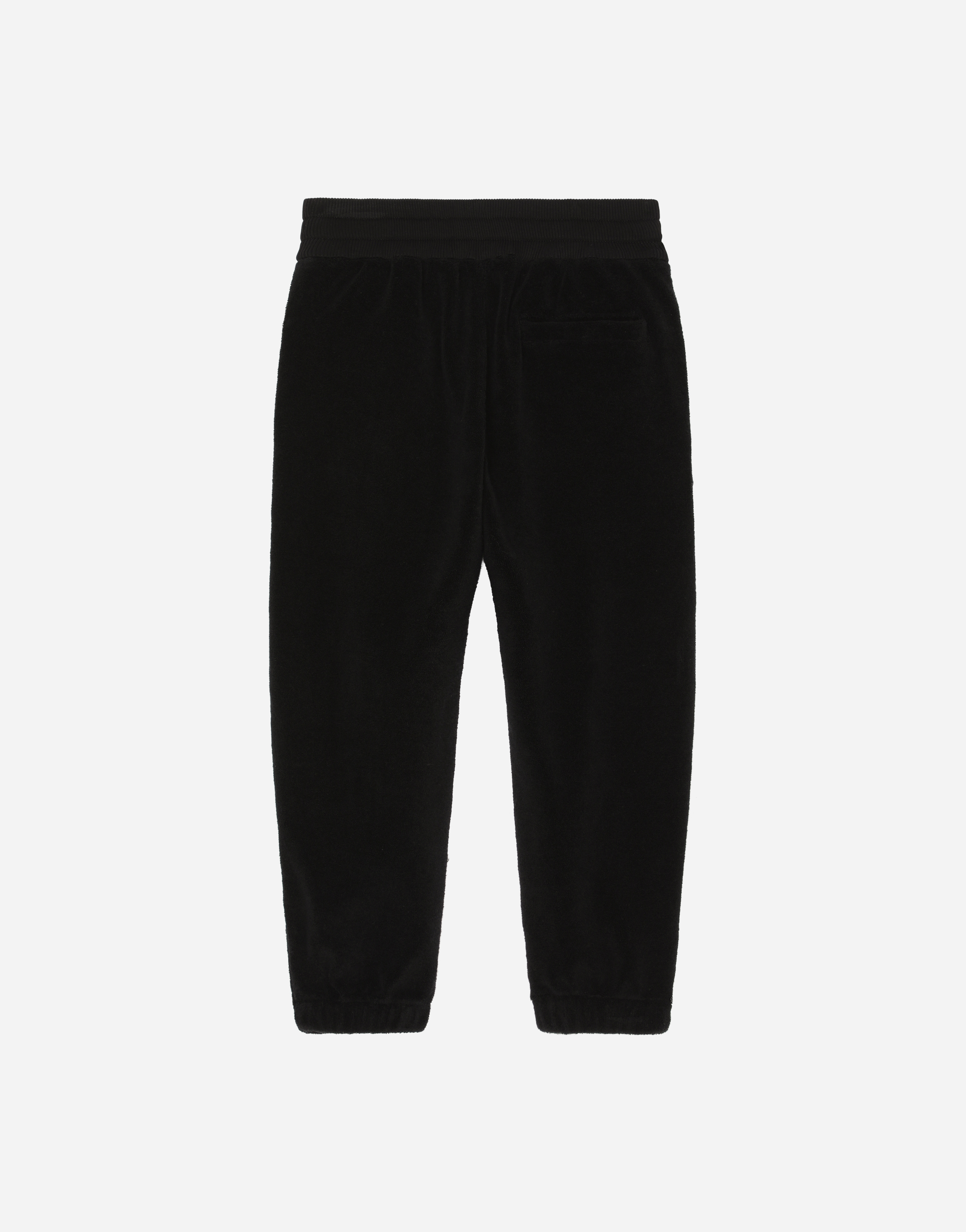 Shop Dolce & Gabbana Terrycloth Jogging Pants With Logo Tag In Black