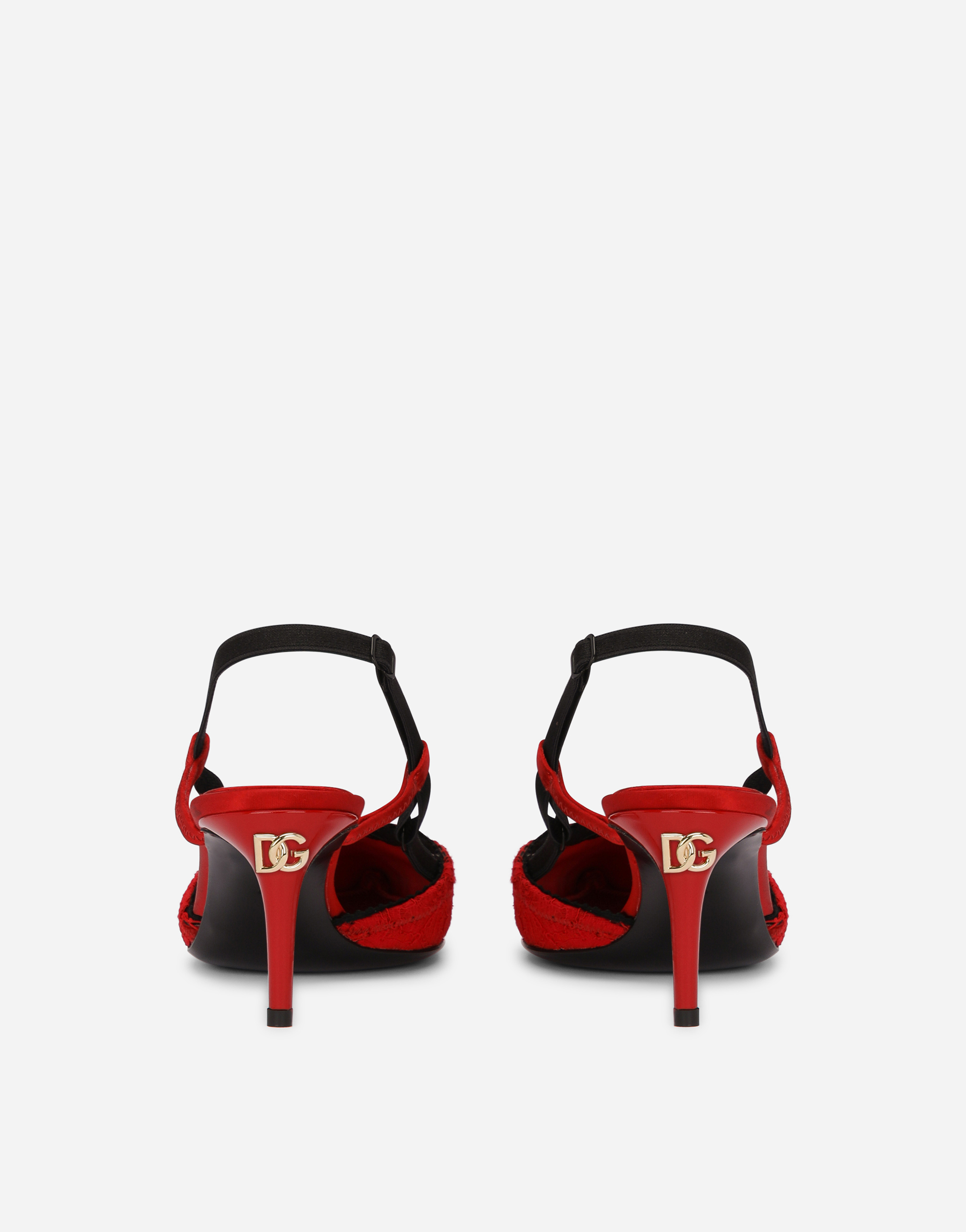 DOLCE & GABBANA CORSET-STYLE SATIN SLINGBACKS