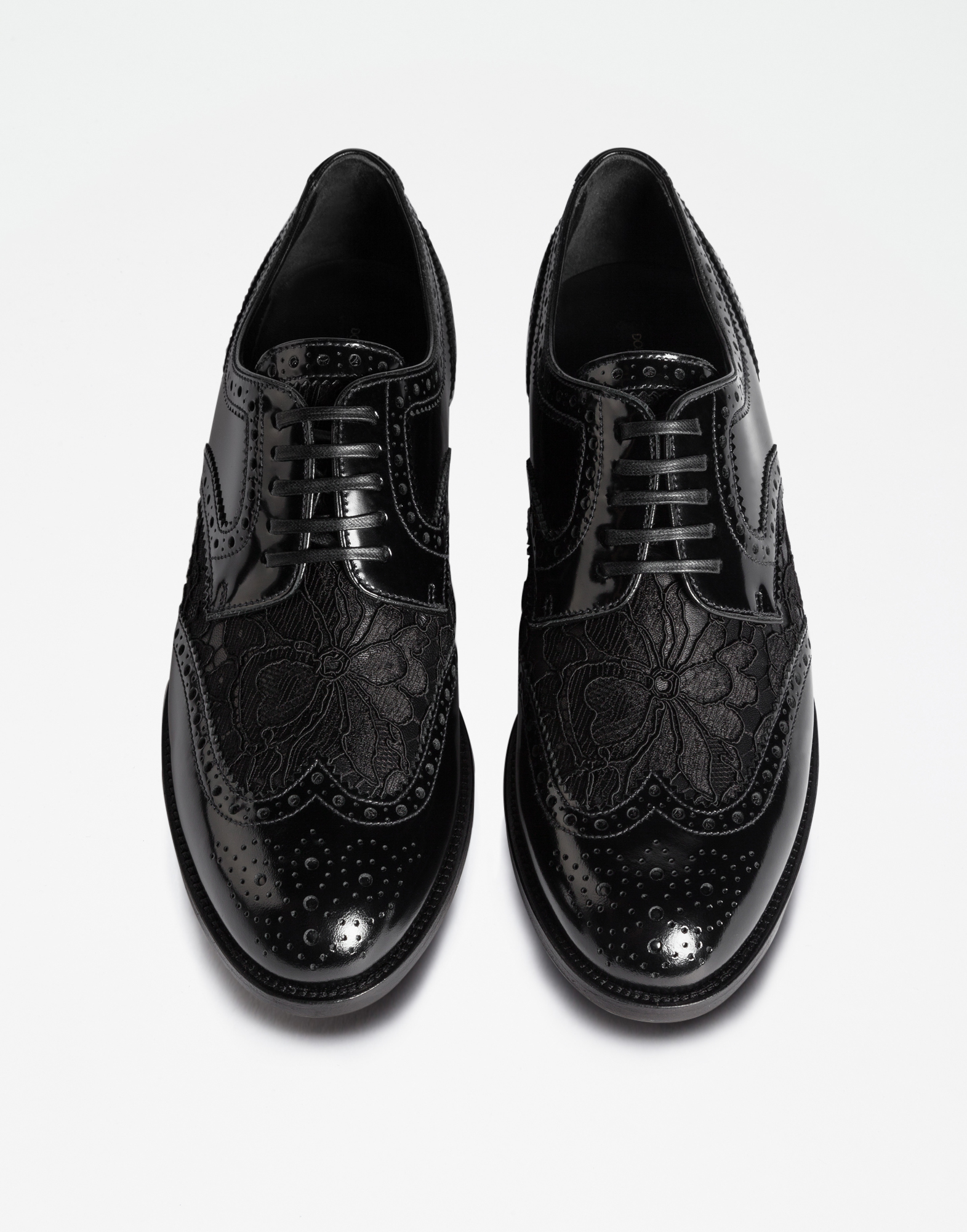 Leather Derby Shoe With Lace Detail 