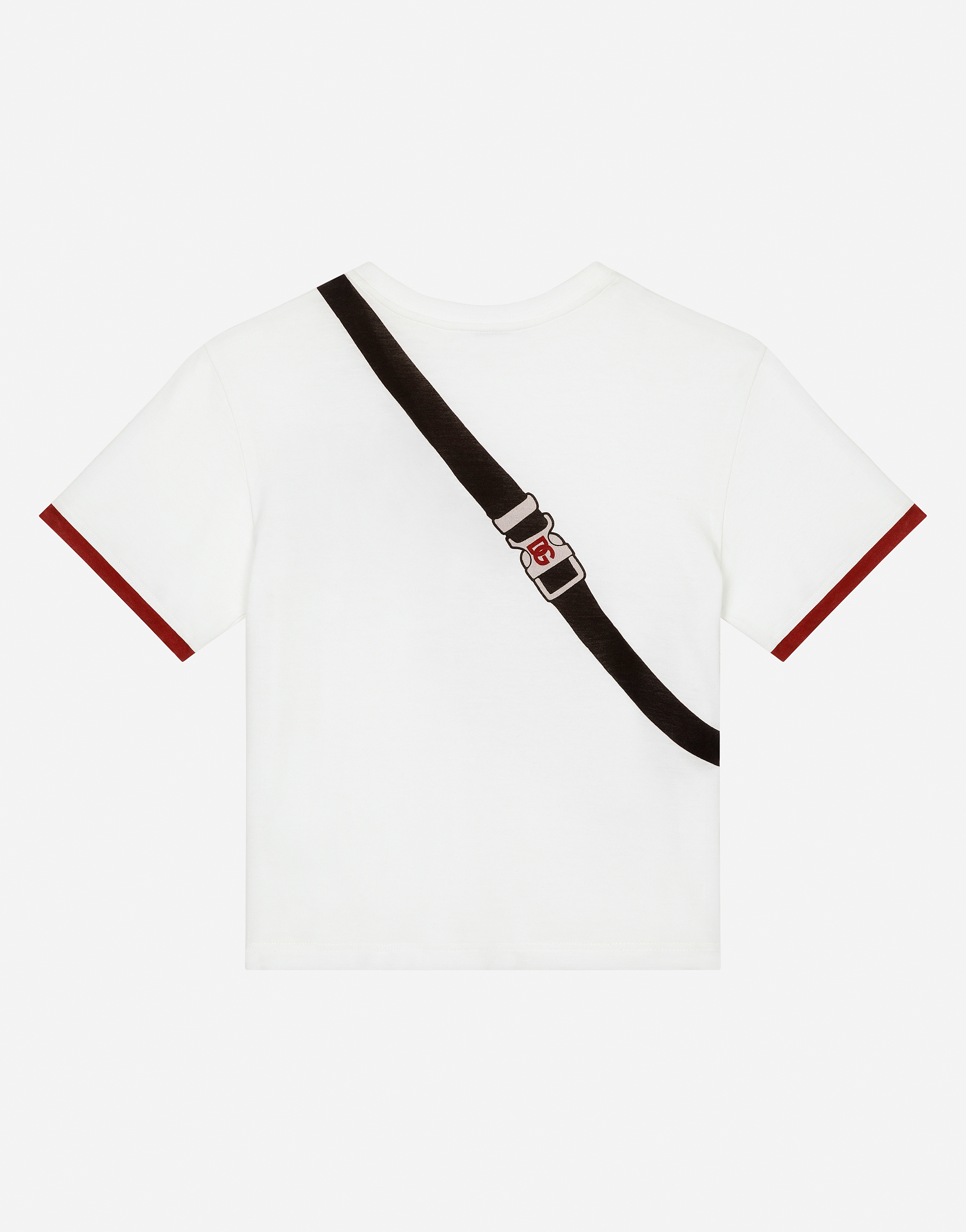 Dolce & Gabbana Printed Cotton Jersey T-shirt In White