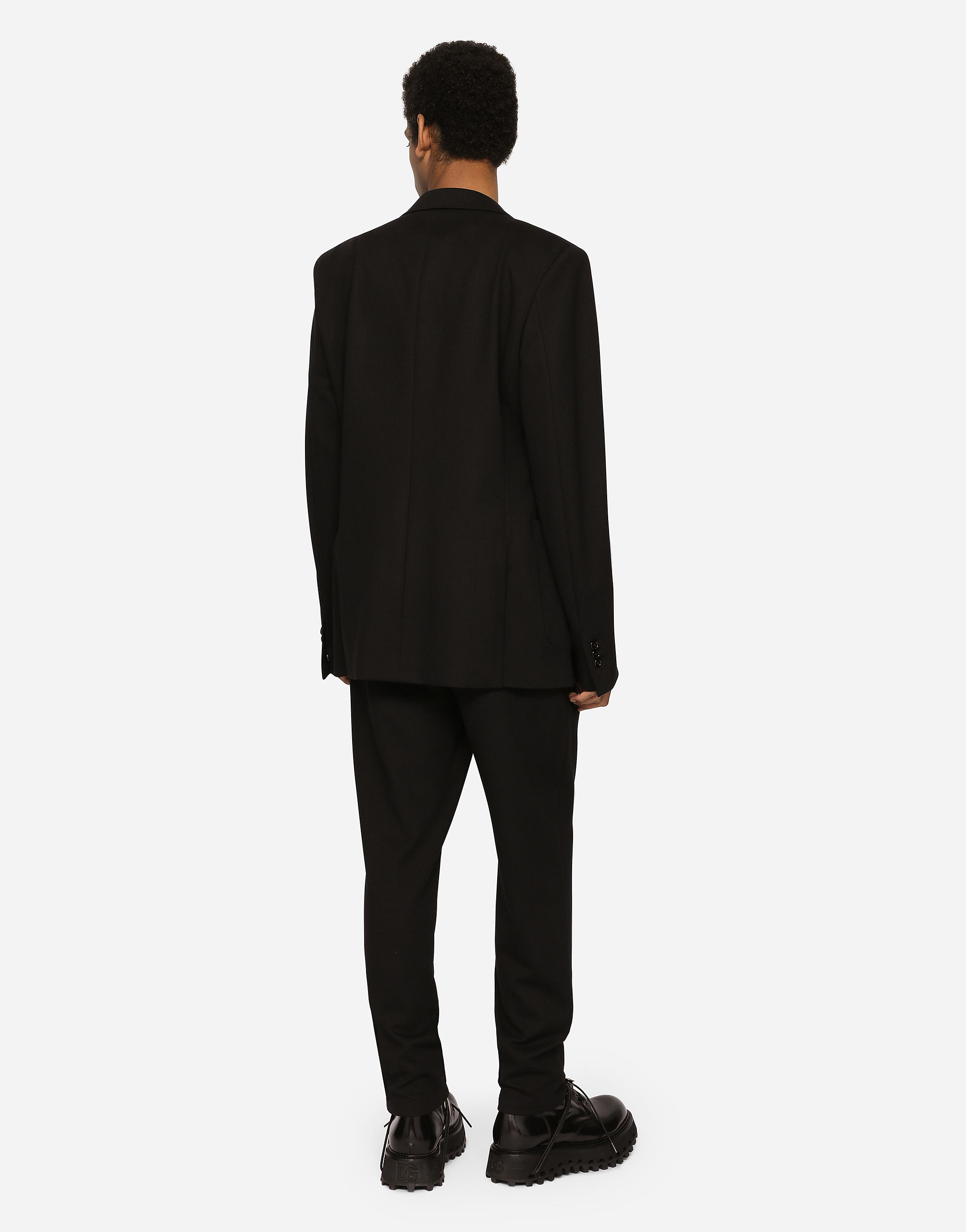 DOLCE & GABBANA HERRINGBONE JERSEY JOGGING PANTS