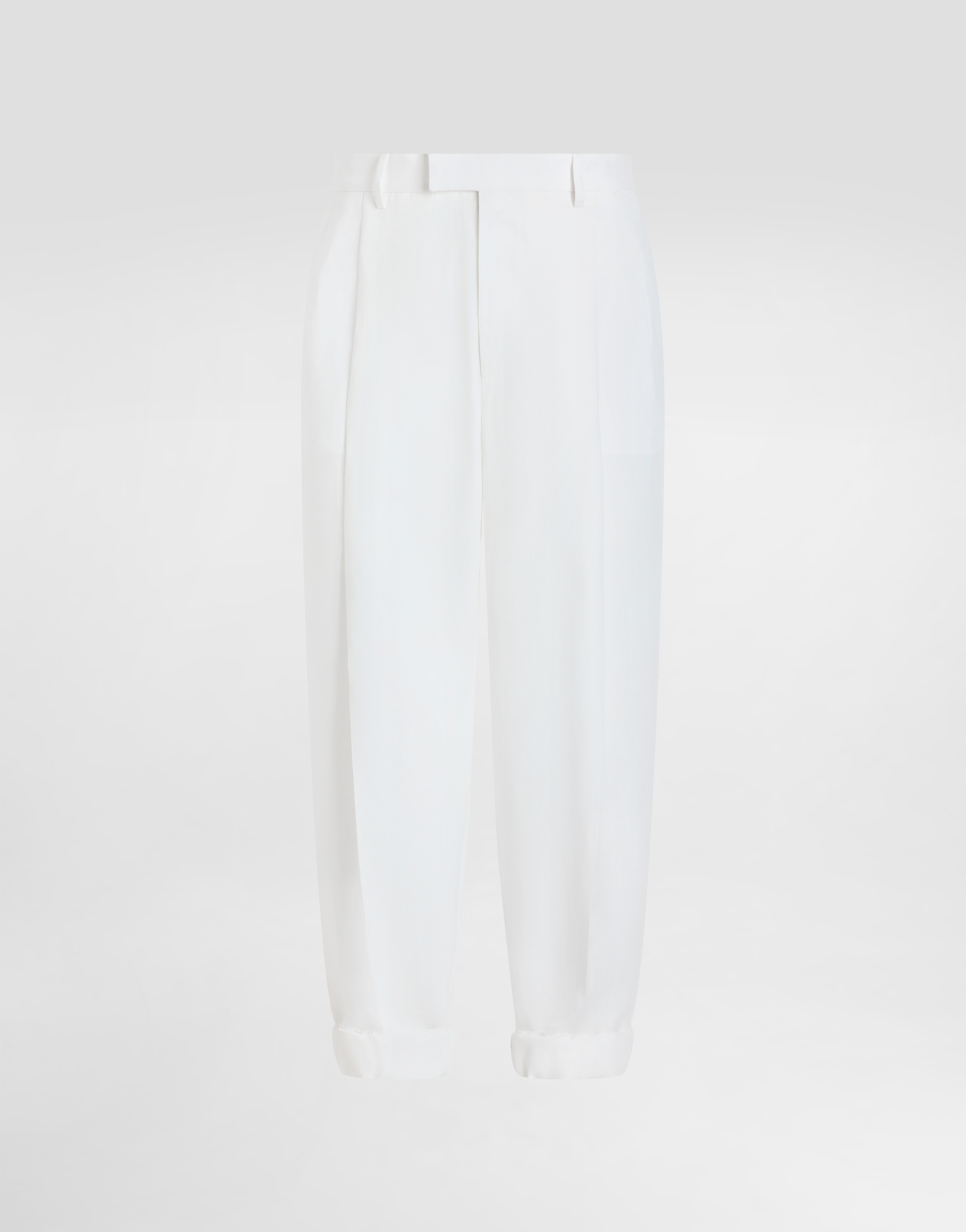 Dolce & Gabbana Linen Fabric Pants - Man Pants And Shorts White