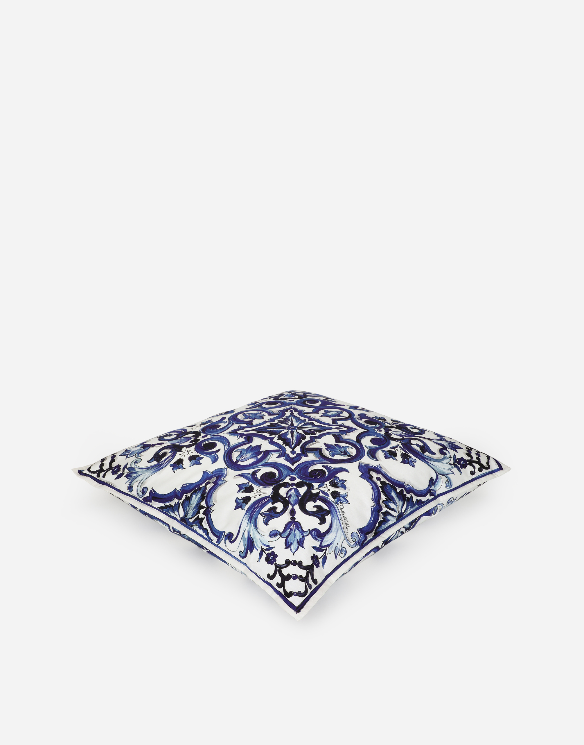 Shop Dolce & Gabbana Canvas Cushion Medium In Multicolor