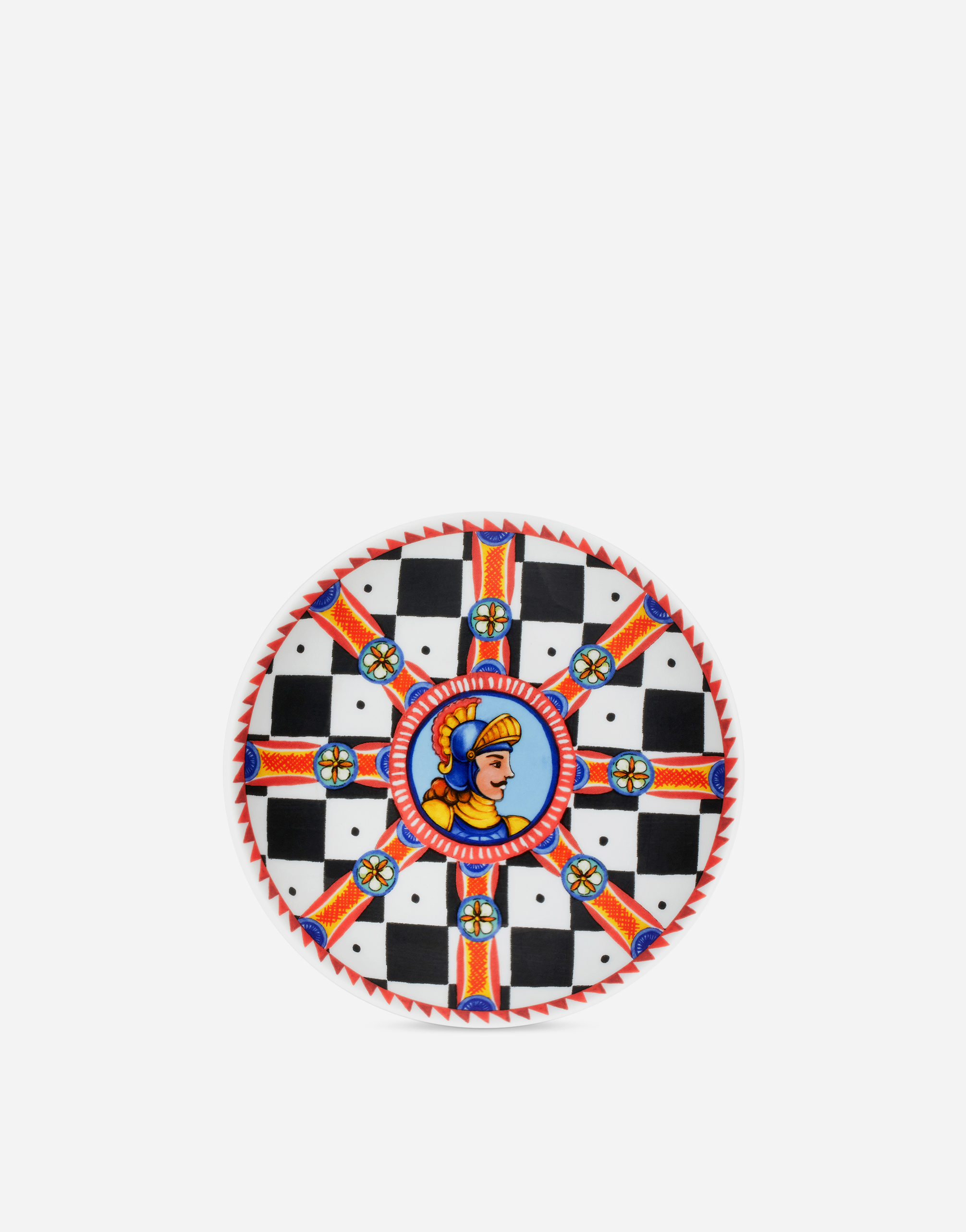 Dolce & Gabbana Set 2 Porcelain Dessert Plates In Multicolor