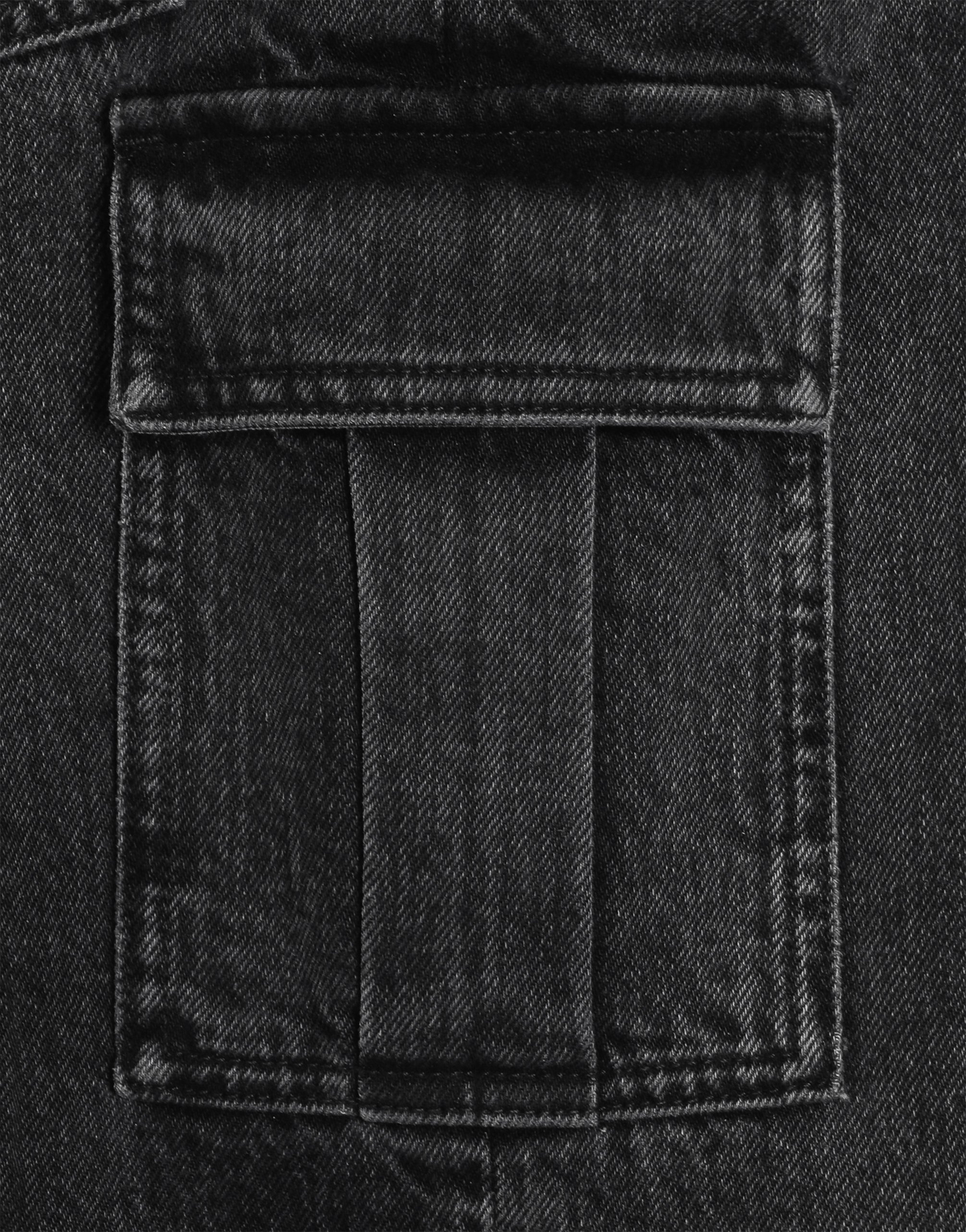 Denim cargo trousers
