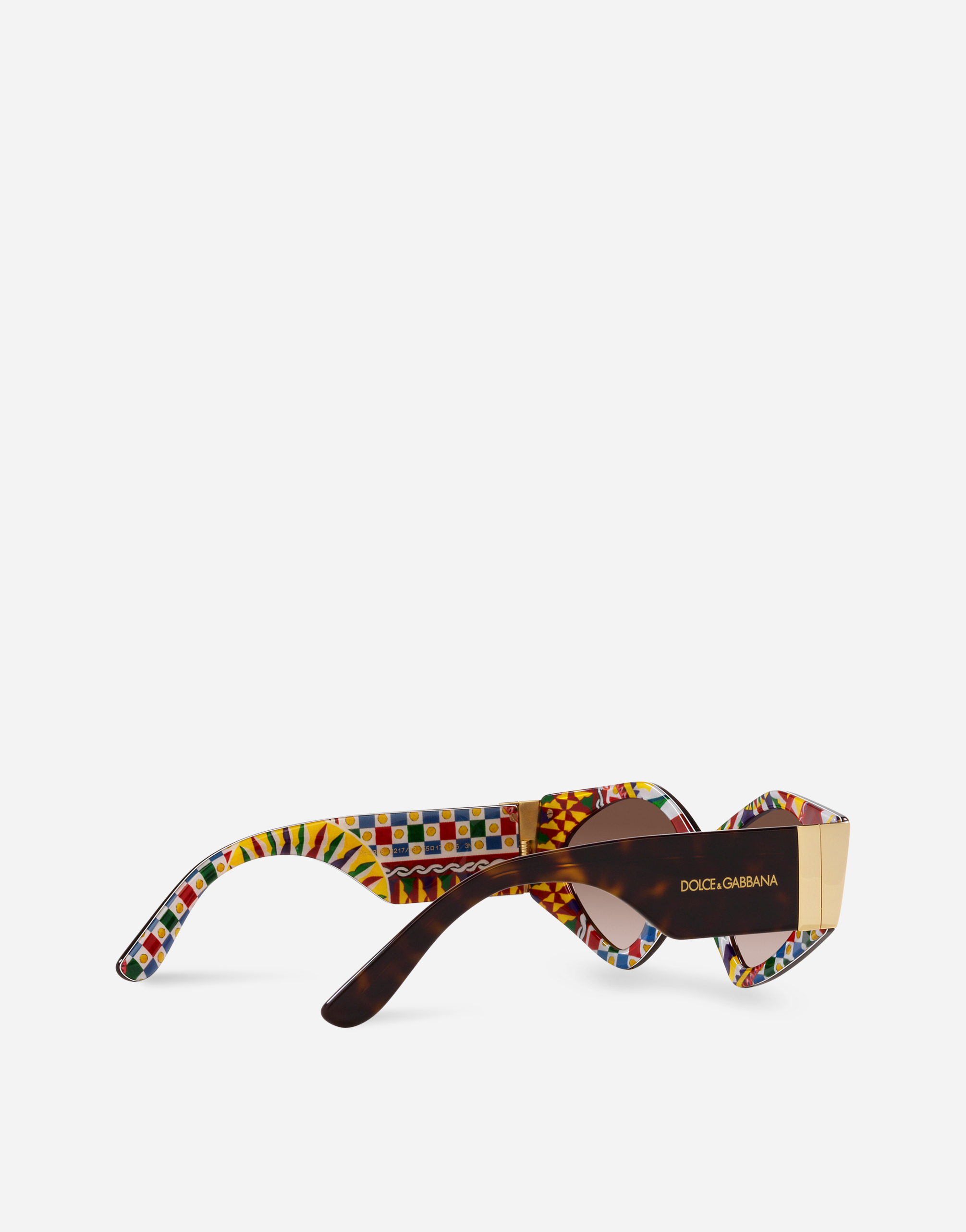 DOLCE & GABBANA HALF PRINT SUNGLASSES