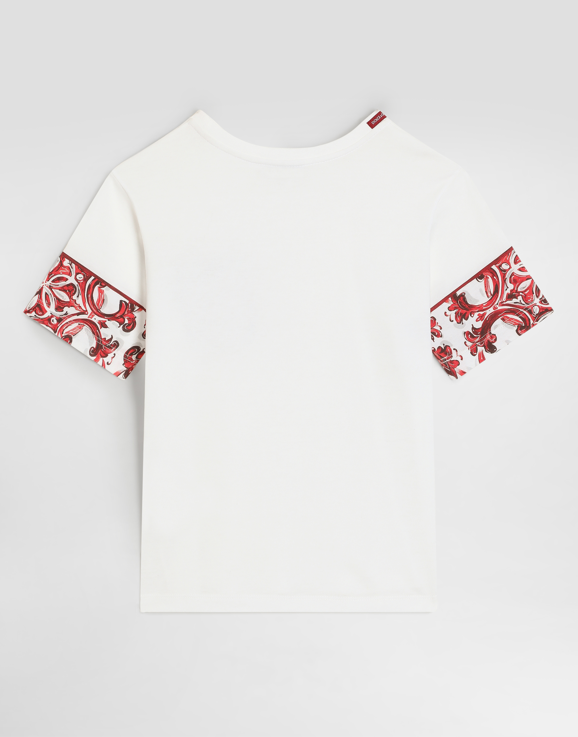  Dolce & Gabbana T-shirt En Jersey à Imprimé Majolique - Homme T-shirts Et Sweat-shirts Blanc 10 Years 