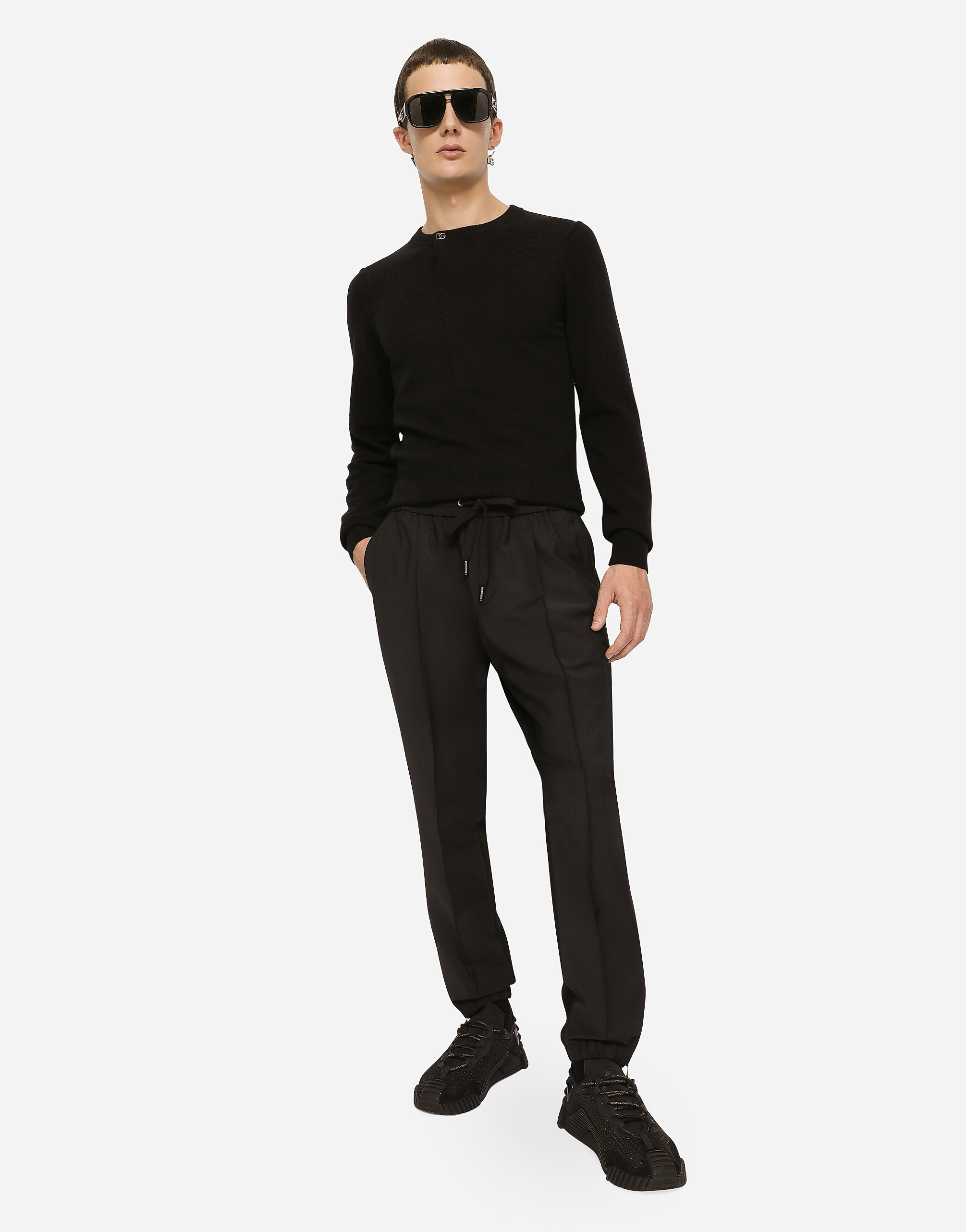 DOLCE & GABBANA STRETCH TECHNICAL JERSEY JOGGING PANTS