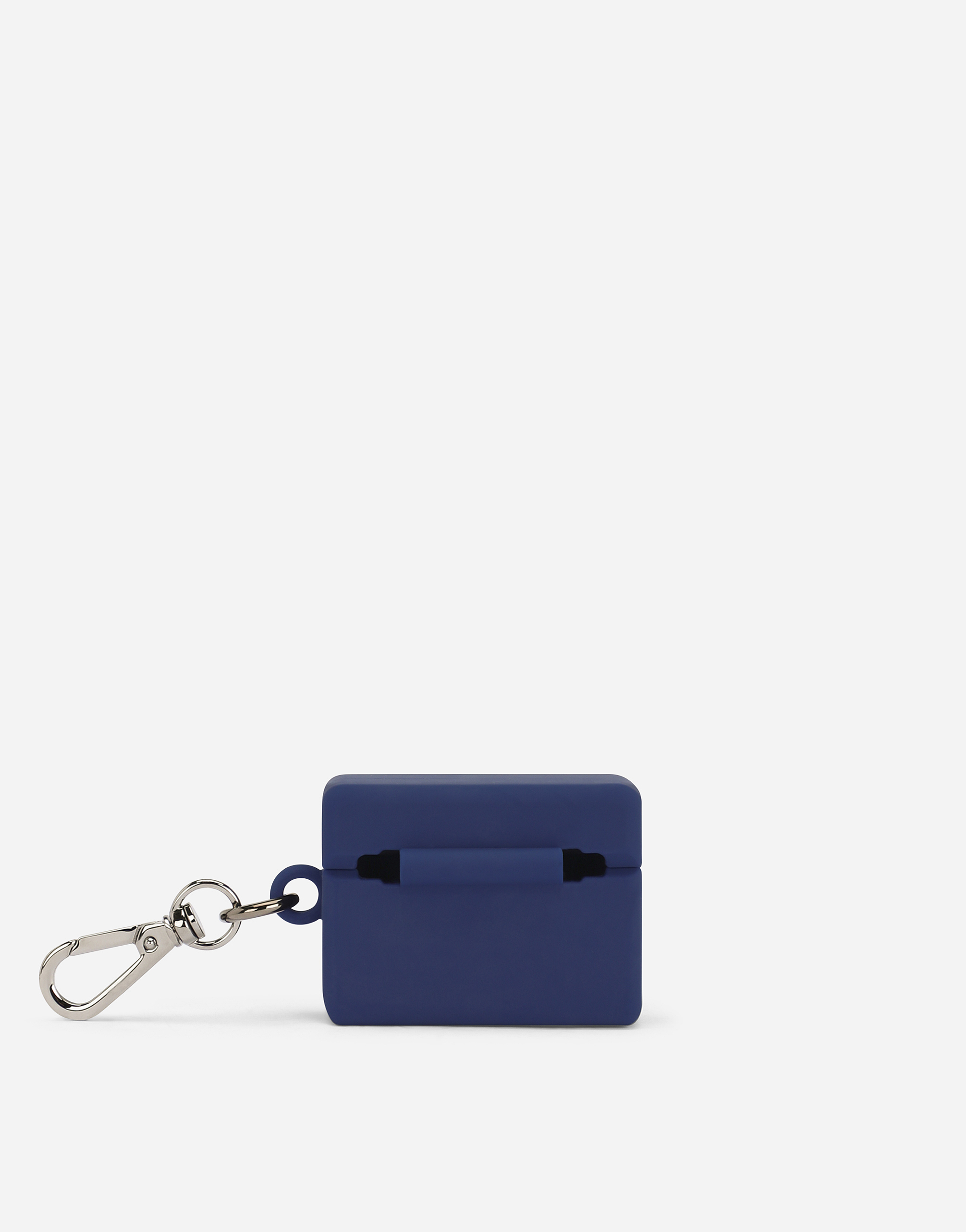 Shop Dolce & Gabbana Rubber Airpods Case With Dg Logo In Blue