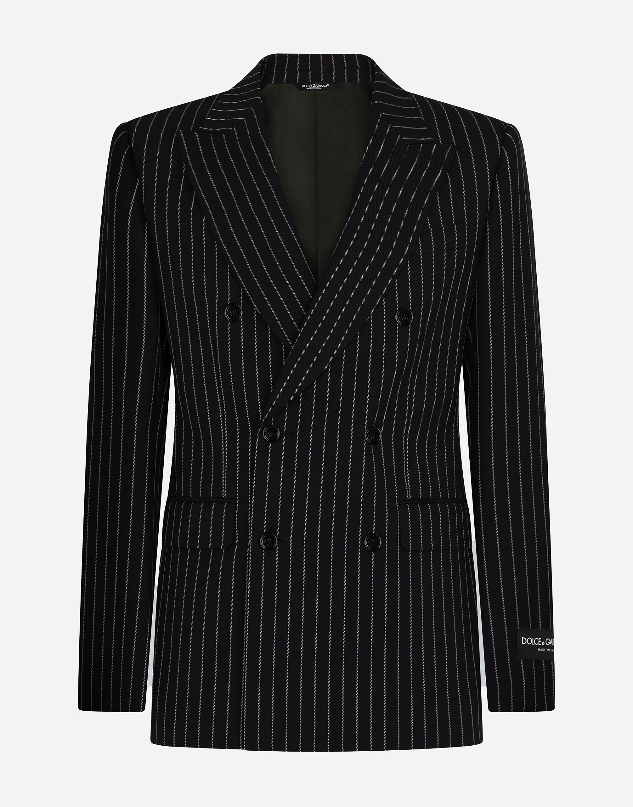 DOLCE&GABBANA メンズ　ジャケット ブラックのメンズ SICILIA シルクツイル シングルブレスト