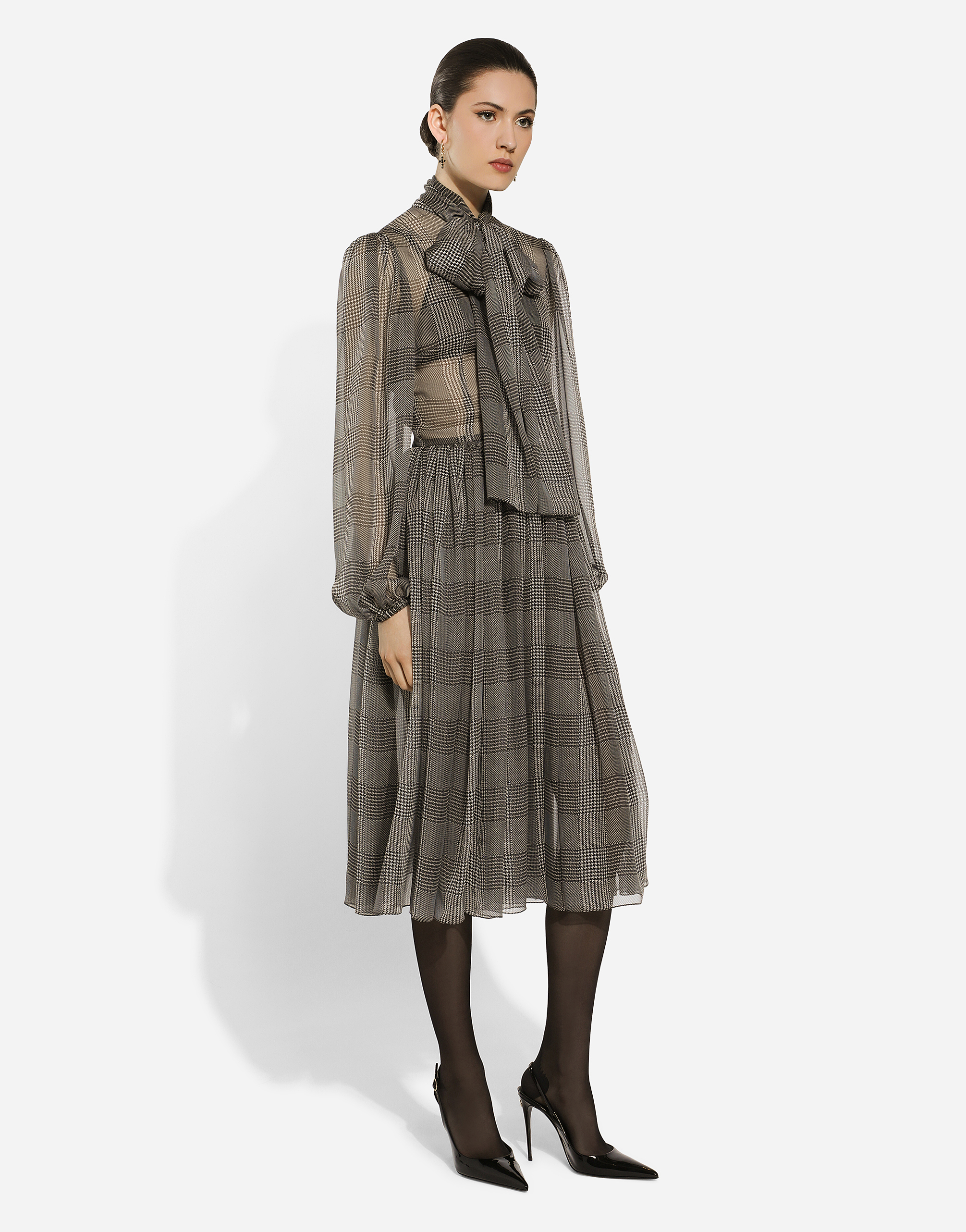 Dolce & Gabbana Check-pattern Dress In マルチカラー