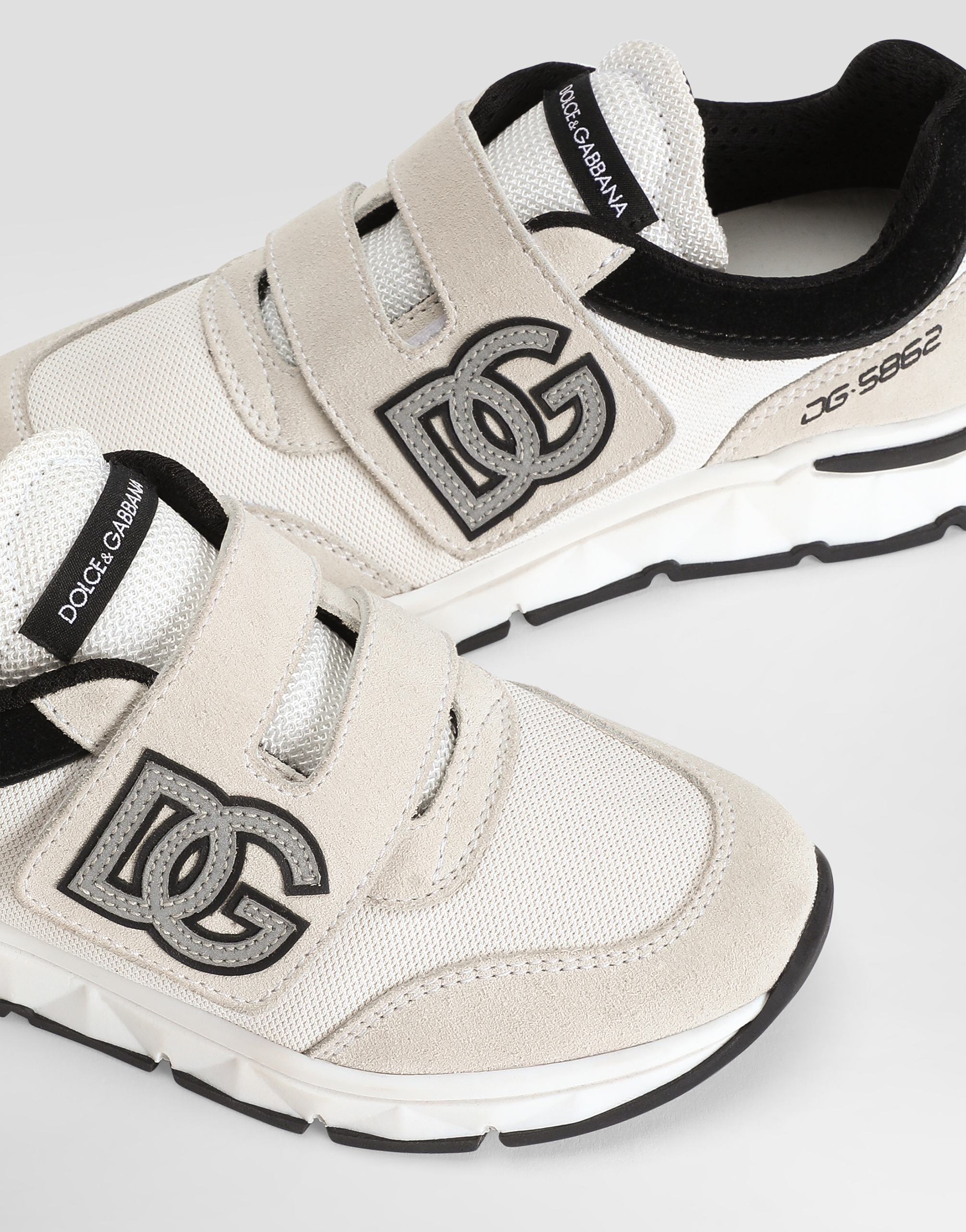 DG running split calfskin sneakers