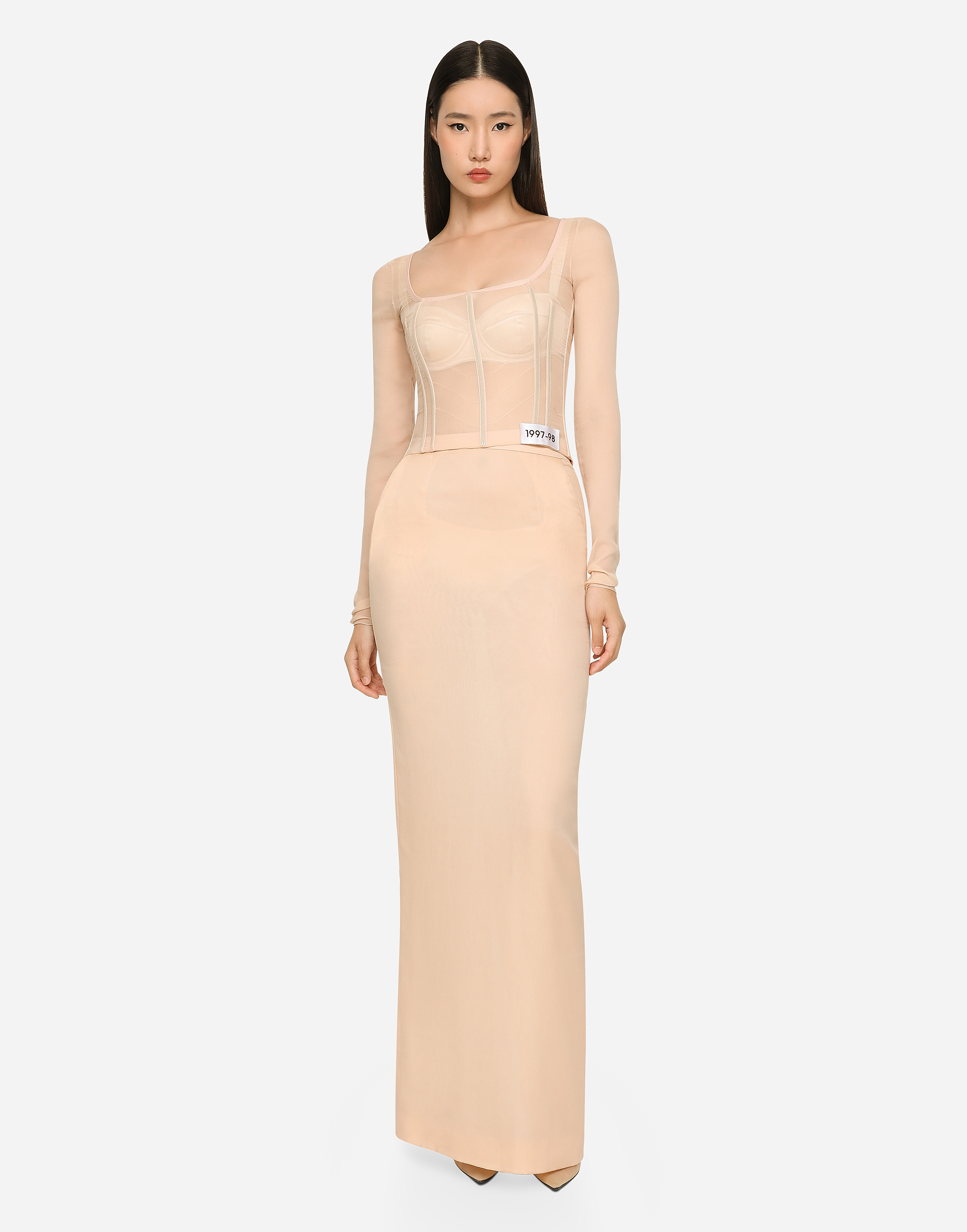 DOLCE & GABBANA LONG GEORGETTE SKIRT