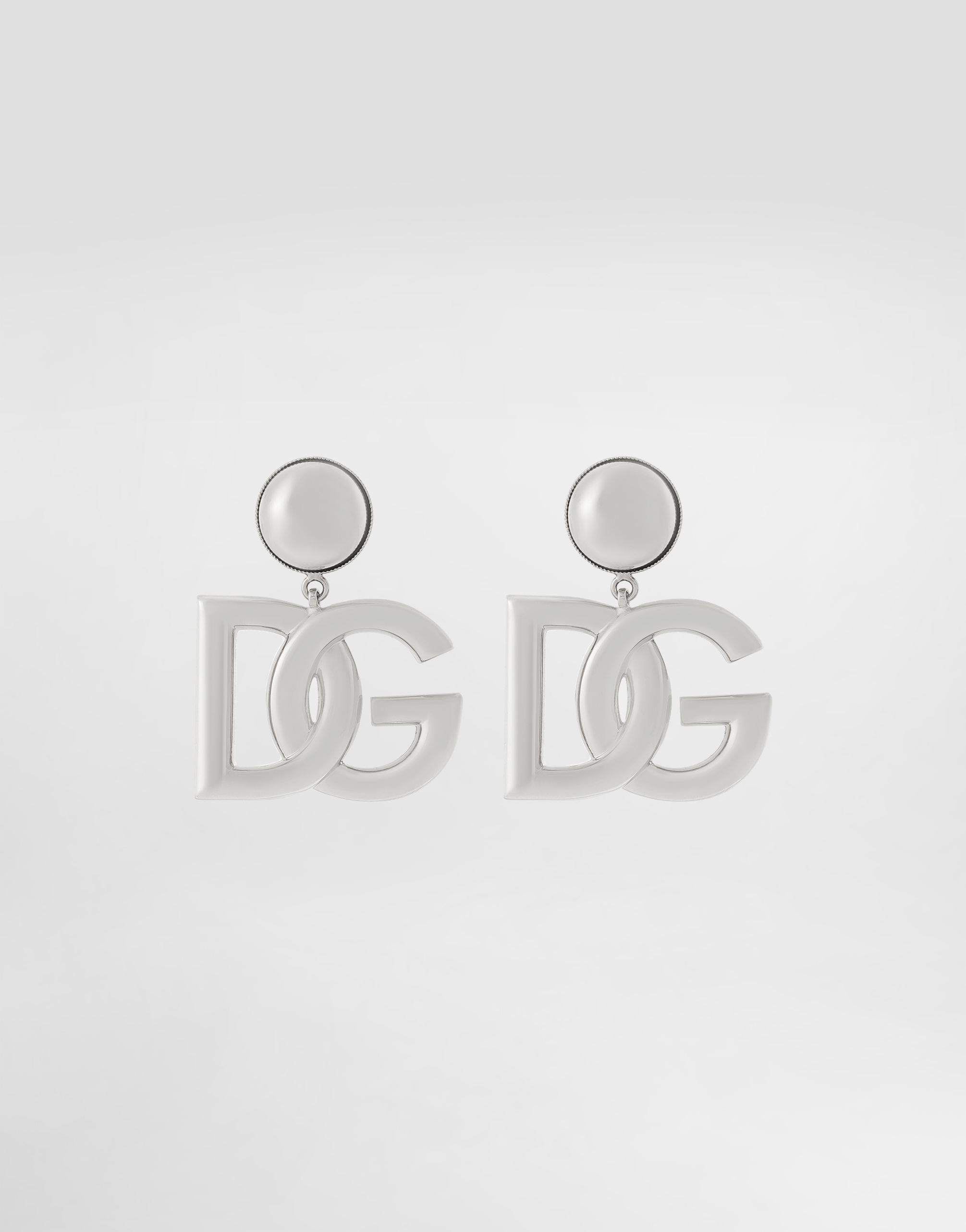 Dolce & Gabbana Dg Clip-on Earrings In Silver_palladium