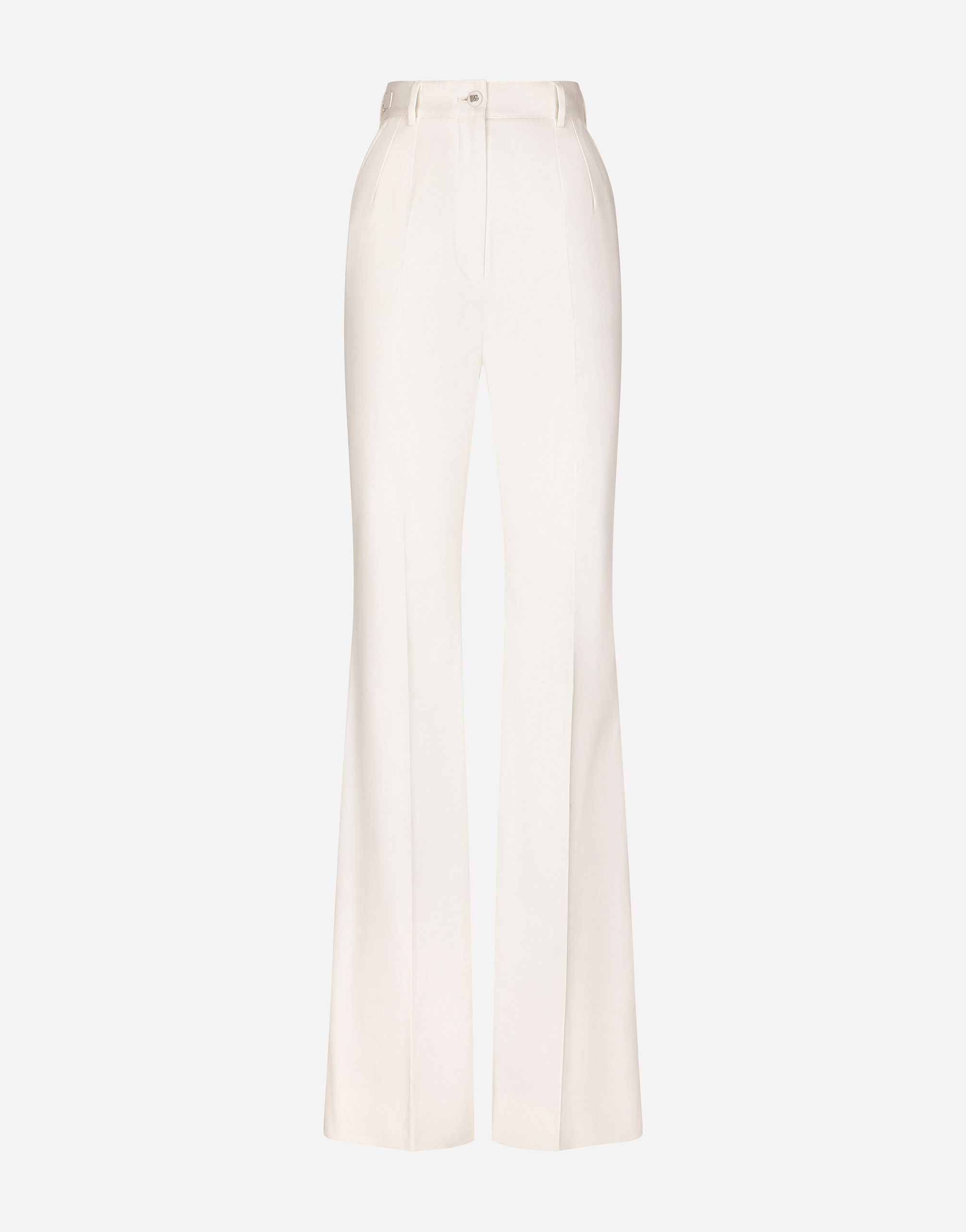 Dolce & Gabbana Flared Drill Pants In White