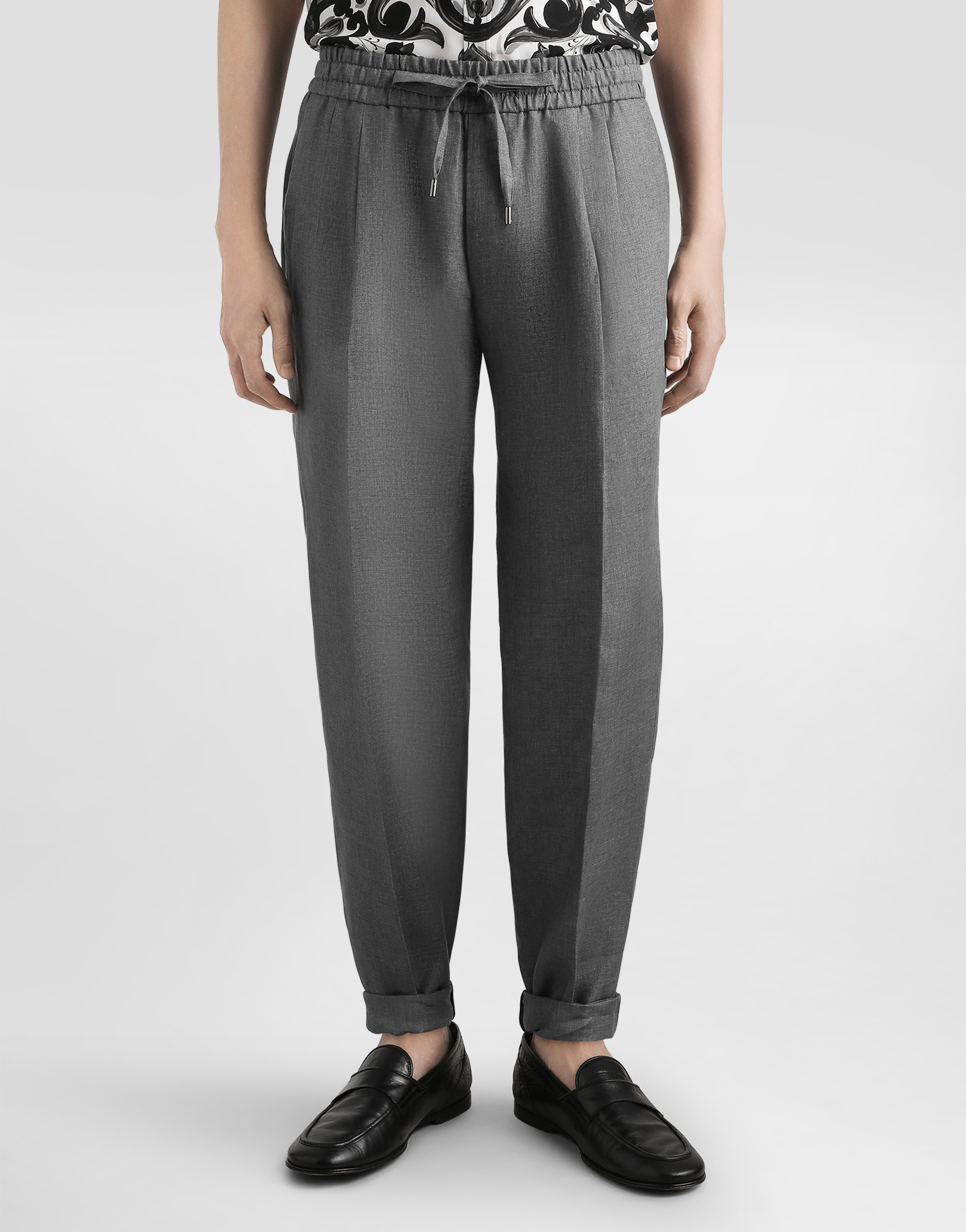 Dolce & Gabbana Washed Linen Canvas Jogging Trousers