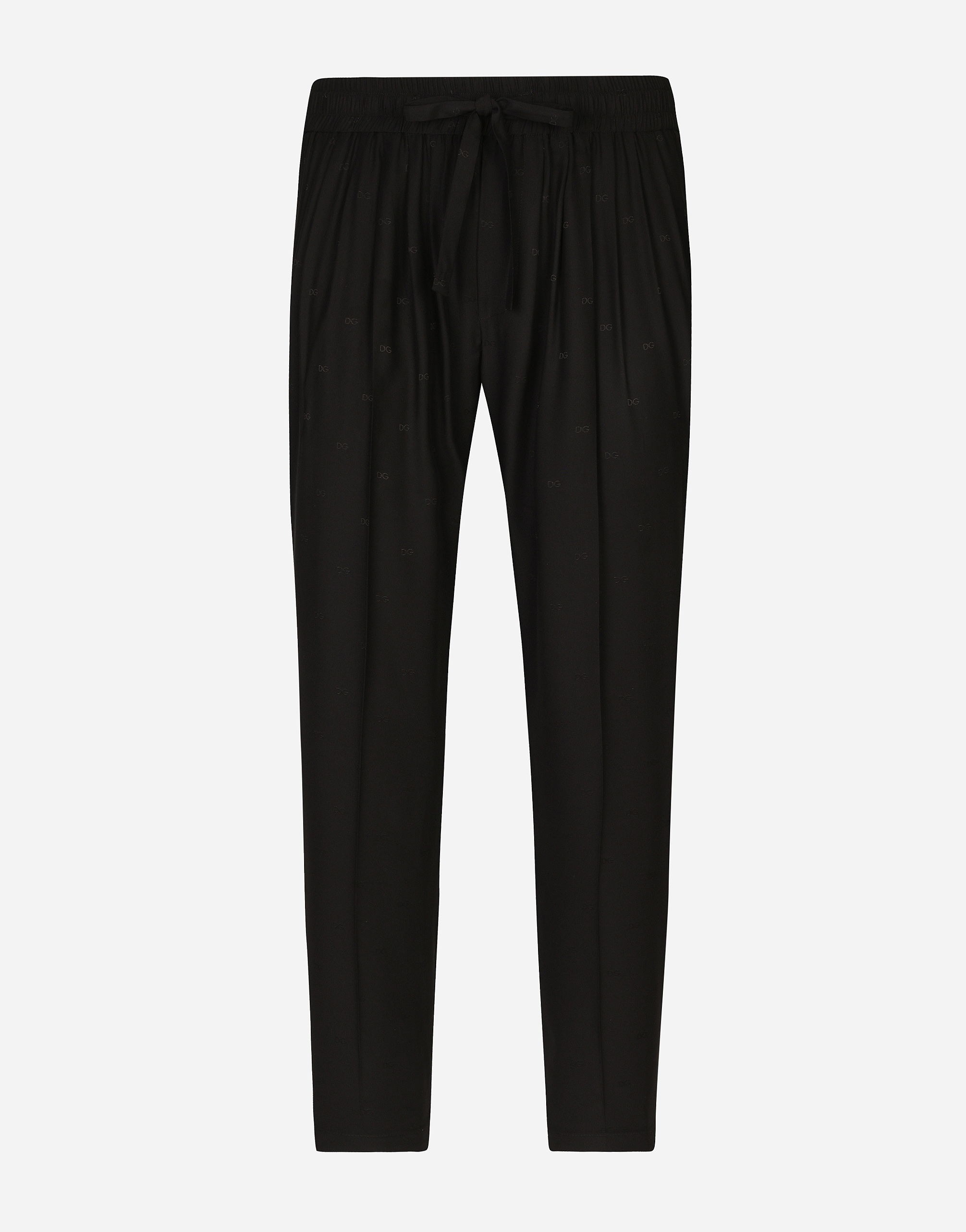 Silk crepe de chine jogging pants