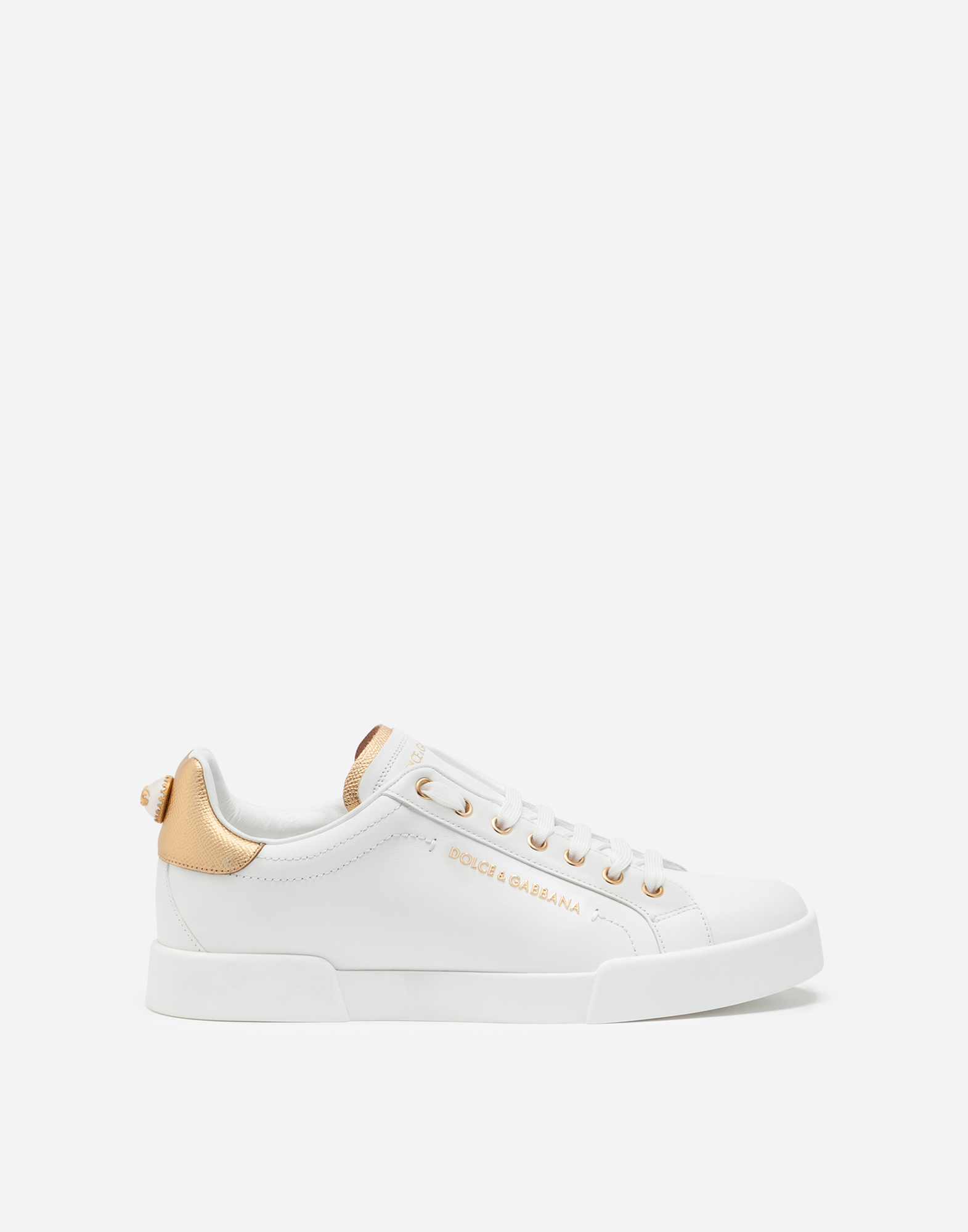 SNEAKER in WHITE GOLD for Dolce Gabbana US