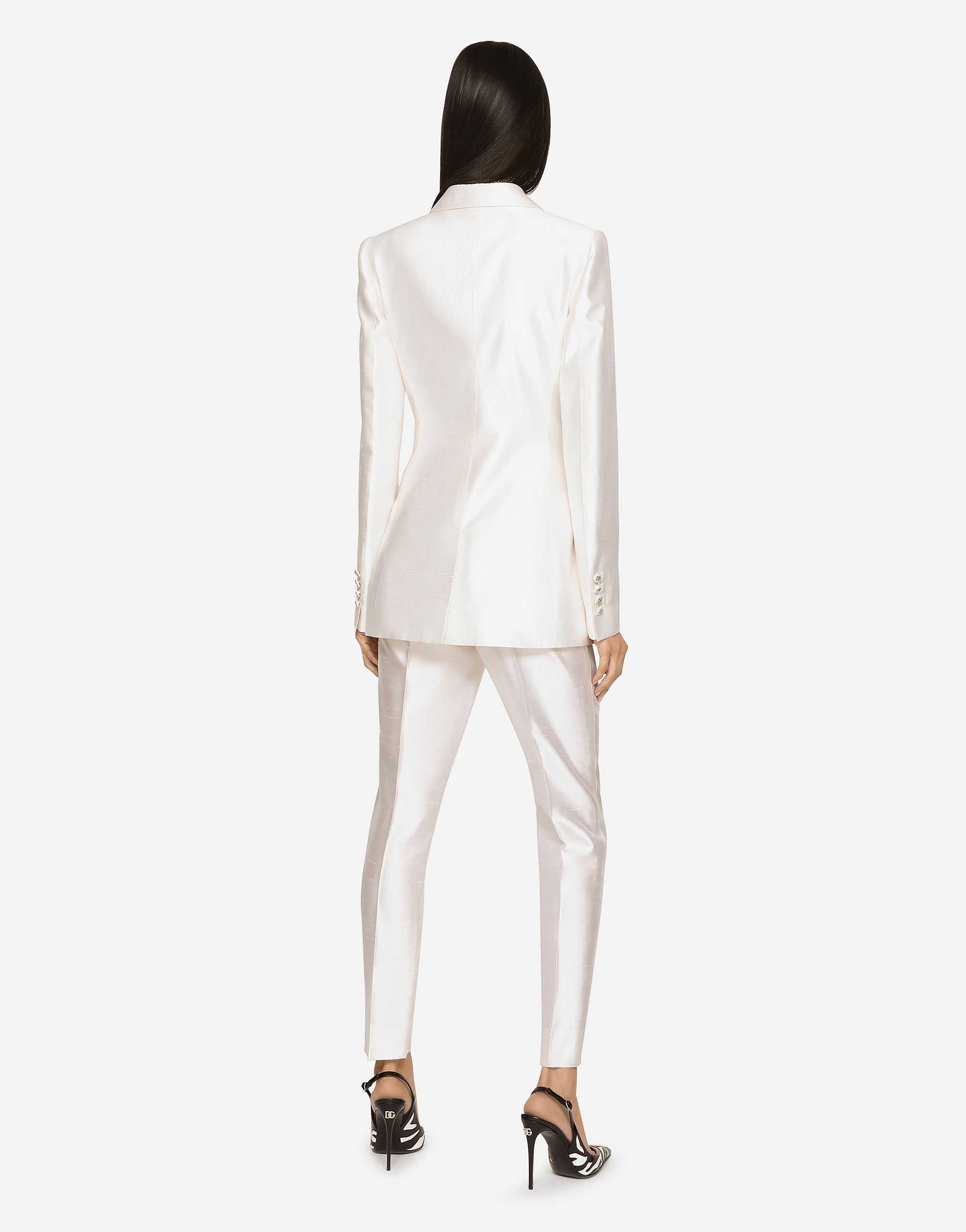 Dolce & Gabbana Long-sleeved Suit Jacket In White