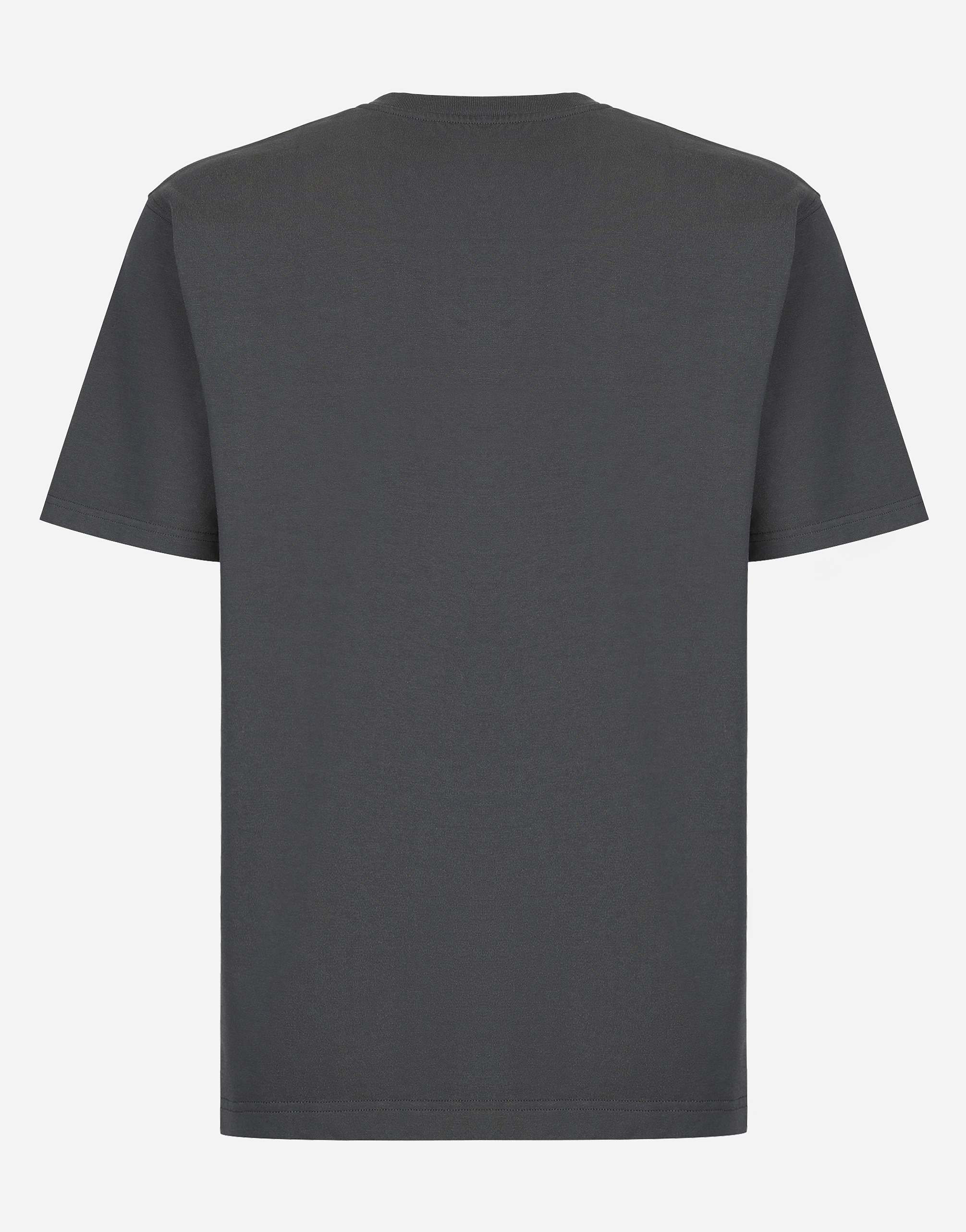 Shop Dolce & Gabbana Cotton T-shirt With Dolce&gabbana Logo In Grey