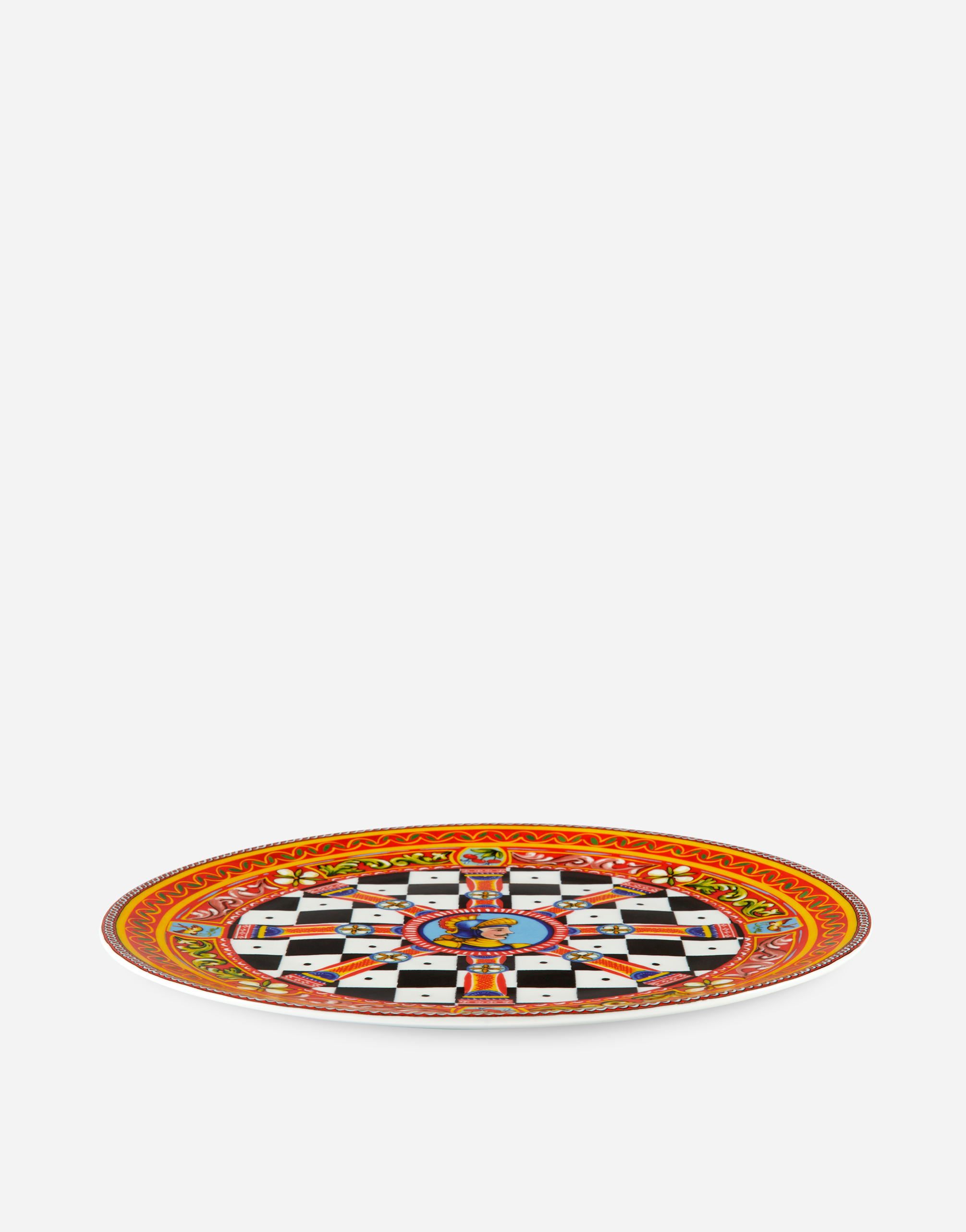Dolce & Gabbana Porcelain Charger Plate In Multicolor