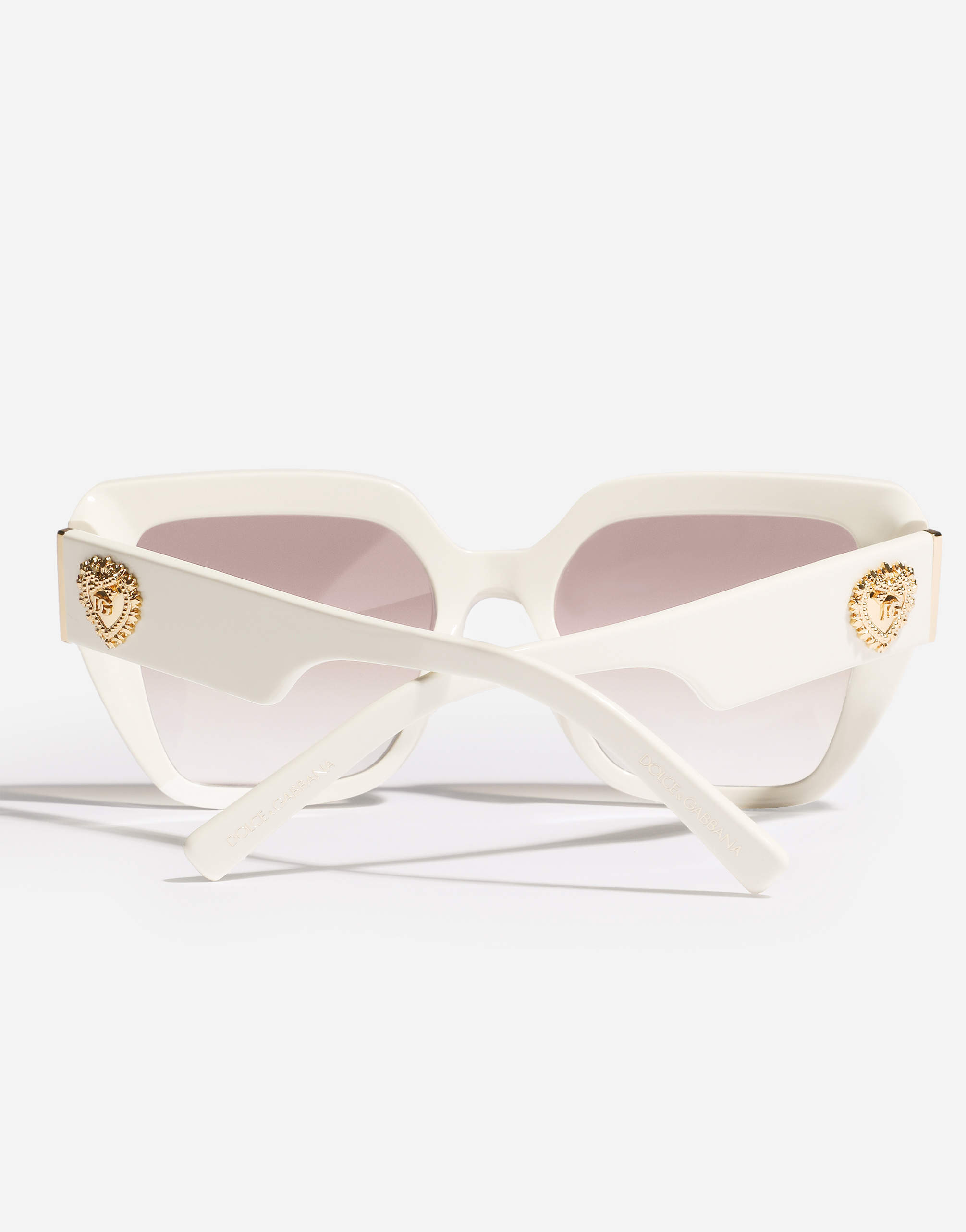 Dolce & Gabbana Devotion Square-frame Sunglasses In White