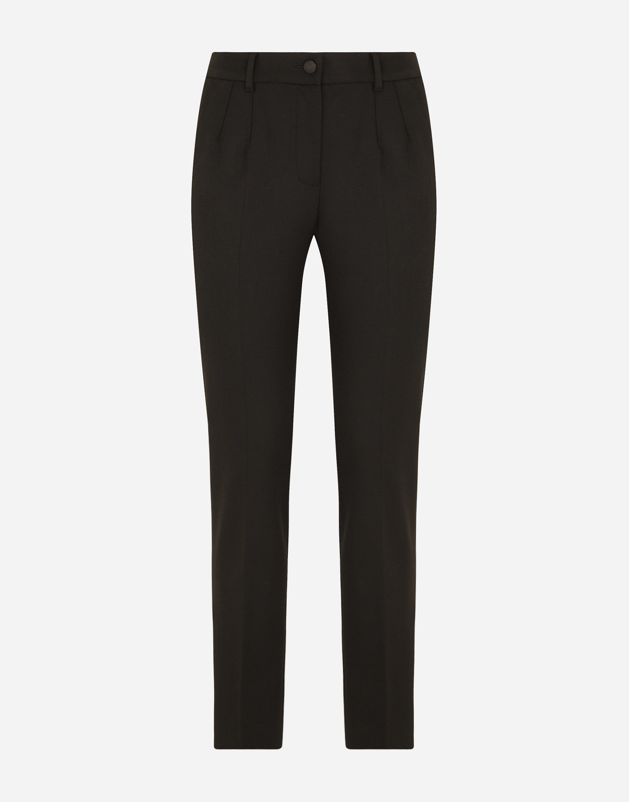 Dolce & Gabbana Stretch Wool Pants - Woman Pants And Shorts Black Wool