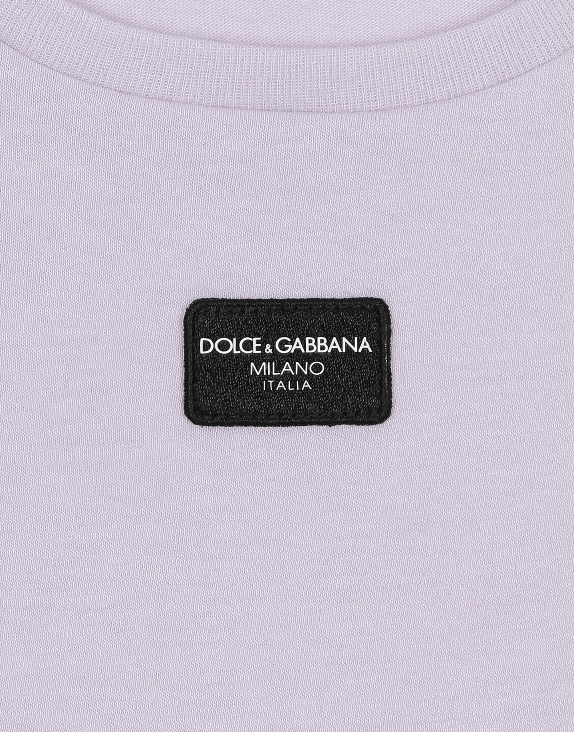 Dolce & Gabbana T-shirt Manica Corta In Lilac