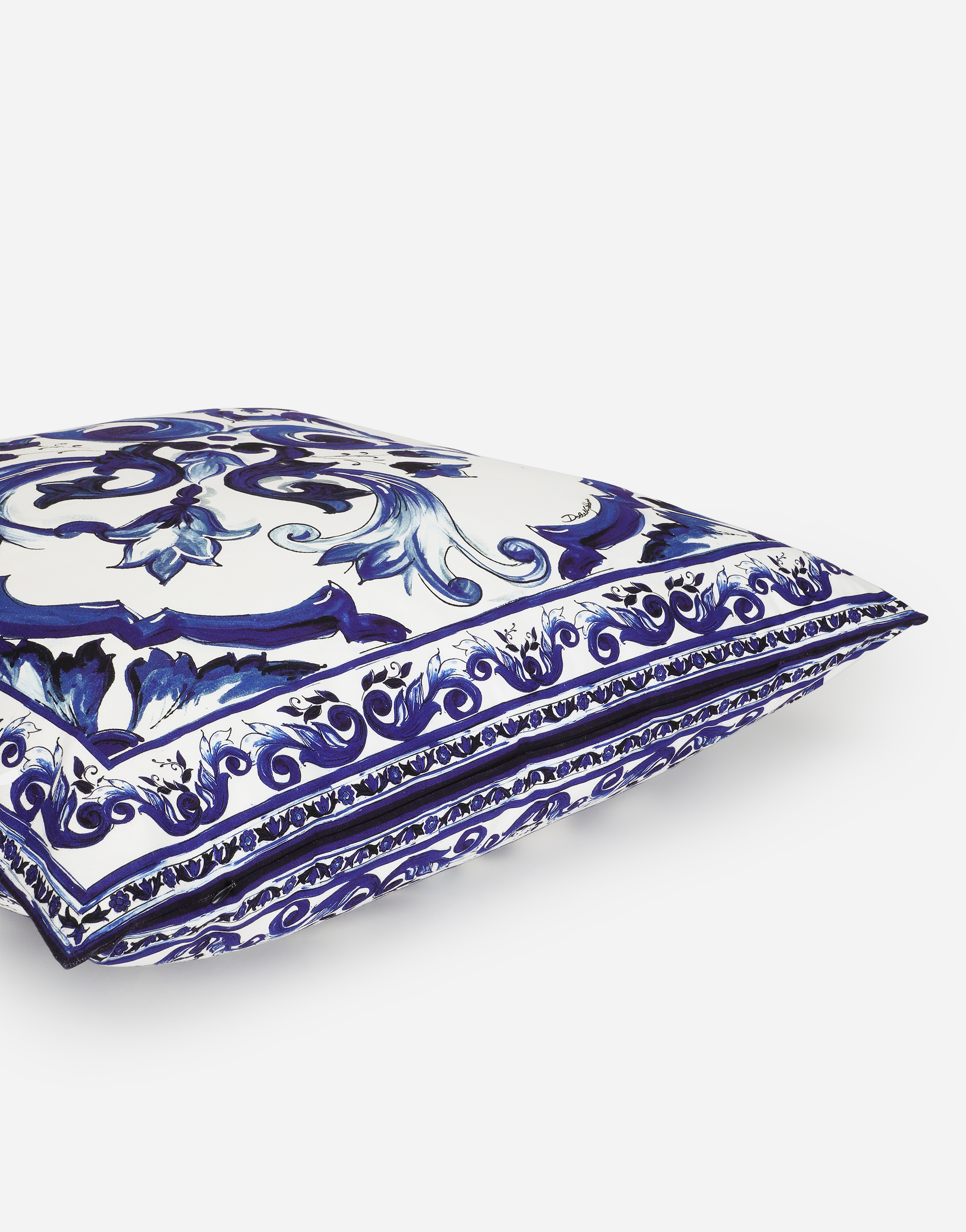 Dolce & Gabbana Canvas Cushion Large In Multicolor