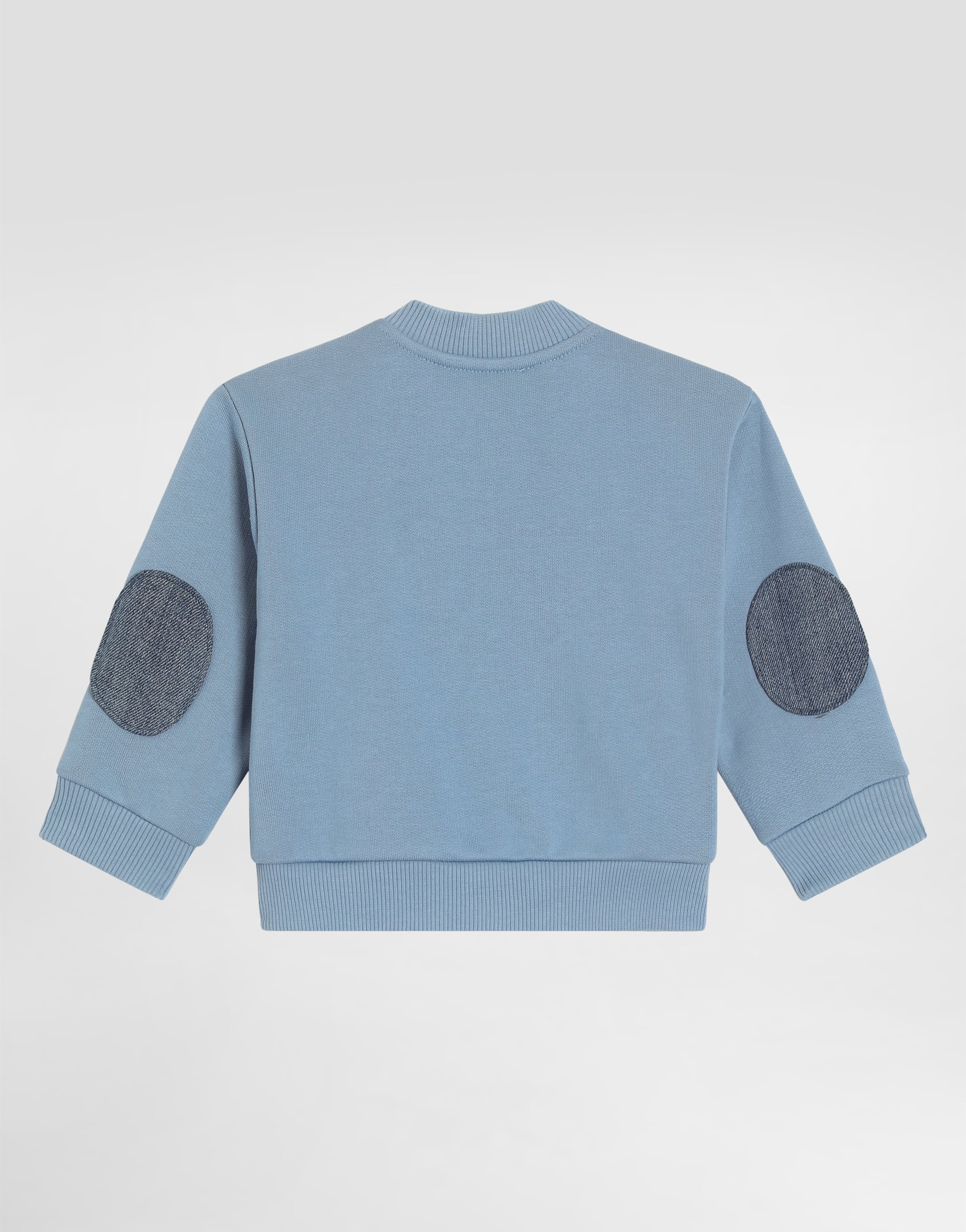  Dolce & Gabbana Sweatshirt With Leopard Print And Dg Patch - Hombre Partes De Arriba Blue 6/9 Months 
