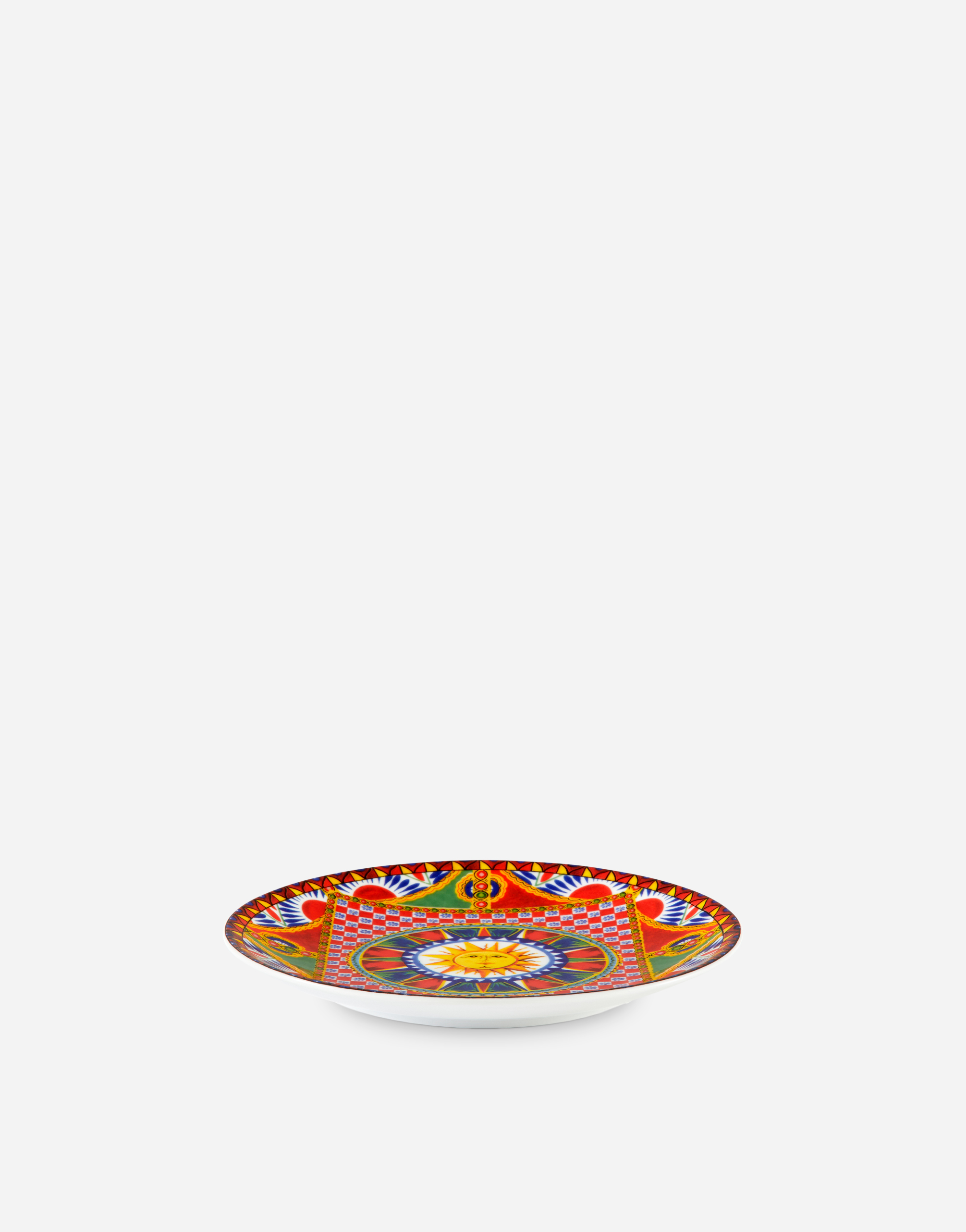 Shop Dolce & Gabbana Set 2 Porcelain Dessert Plates In Multicolor