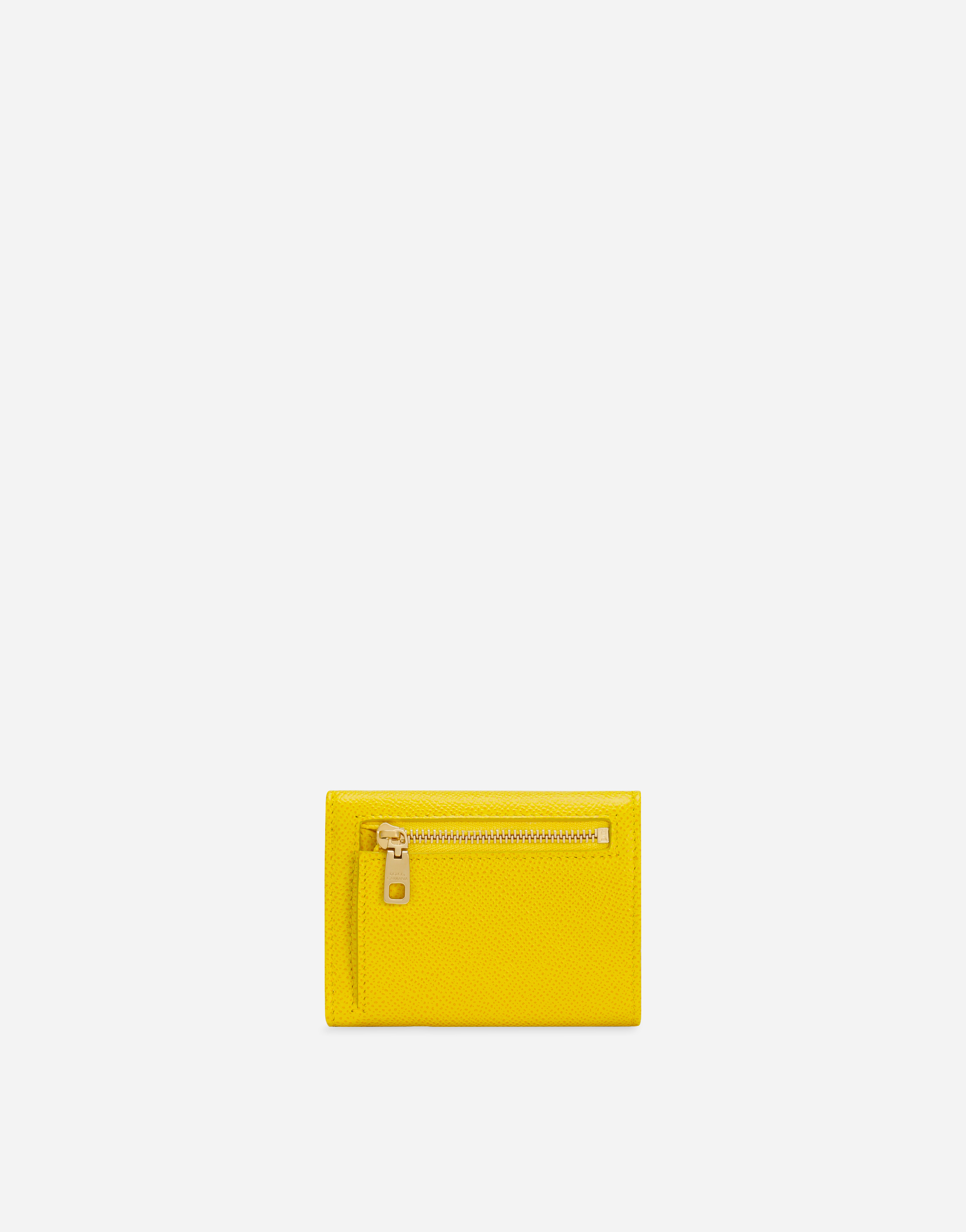  Dolce & Gabbana Dolce & Gabbana French Flap Wallet With Tag - Woman Wallets And Small Leather Goods Yellow Leather Onesize 