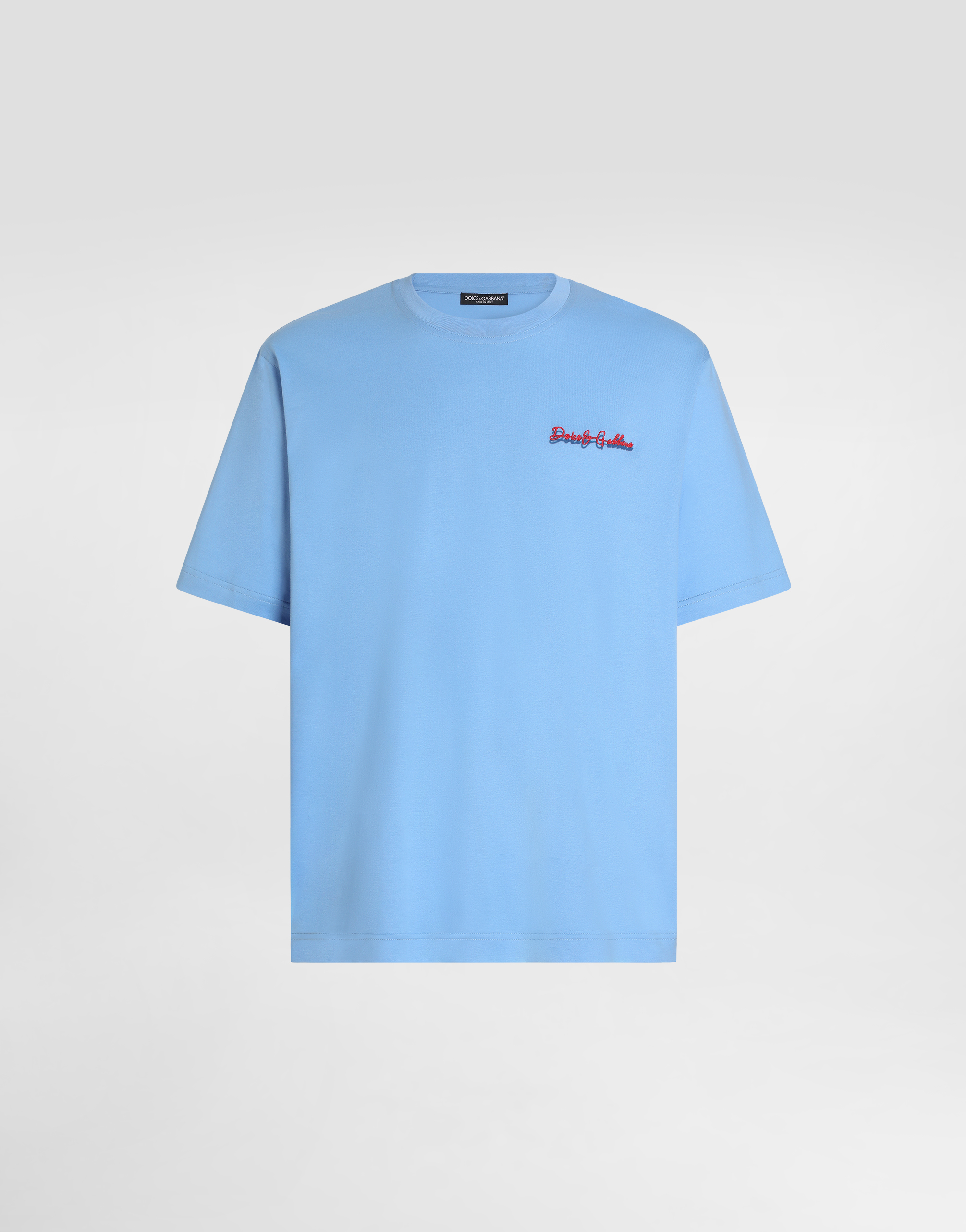 トップス dolce&gabbana T-shirt Azureのメンズ Cotton t-shirt with logo | Dolce&Gabbana®