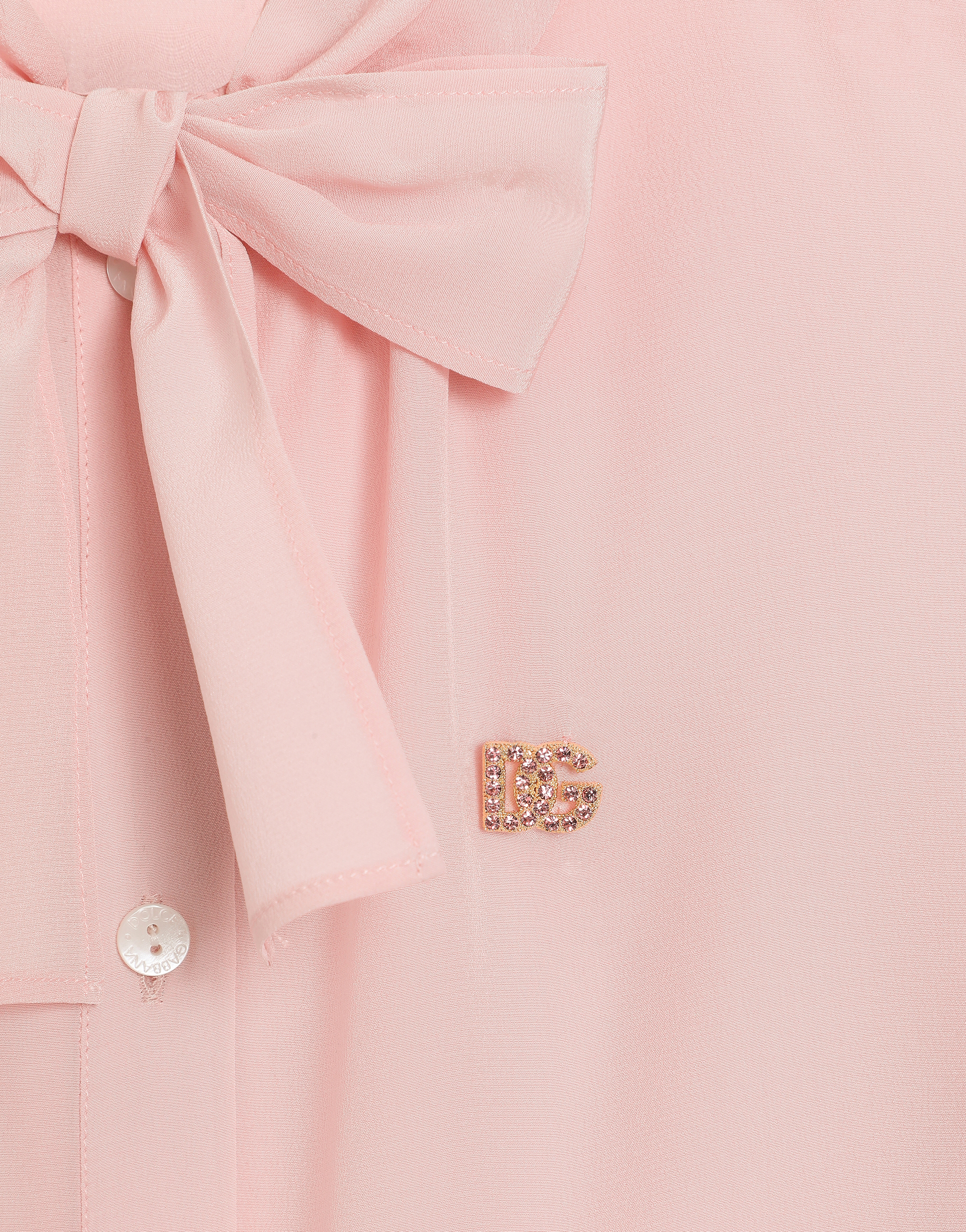 Dolce & Gabbana Crepe De Chine Shirt In Pink