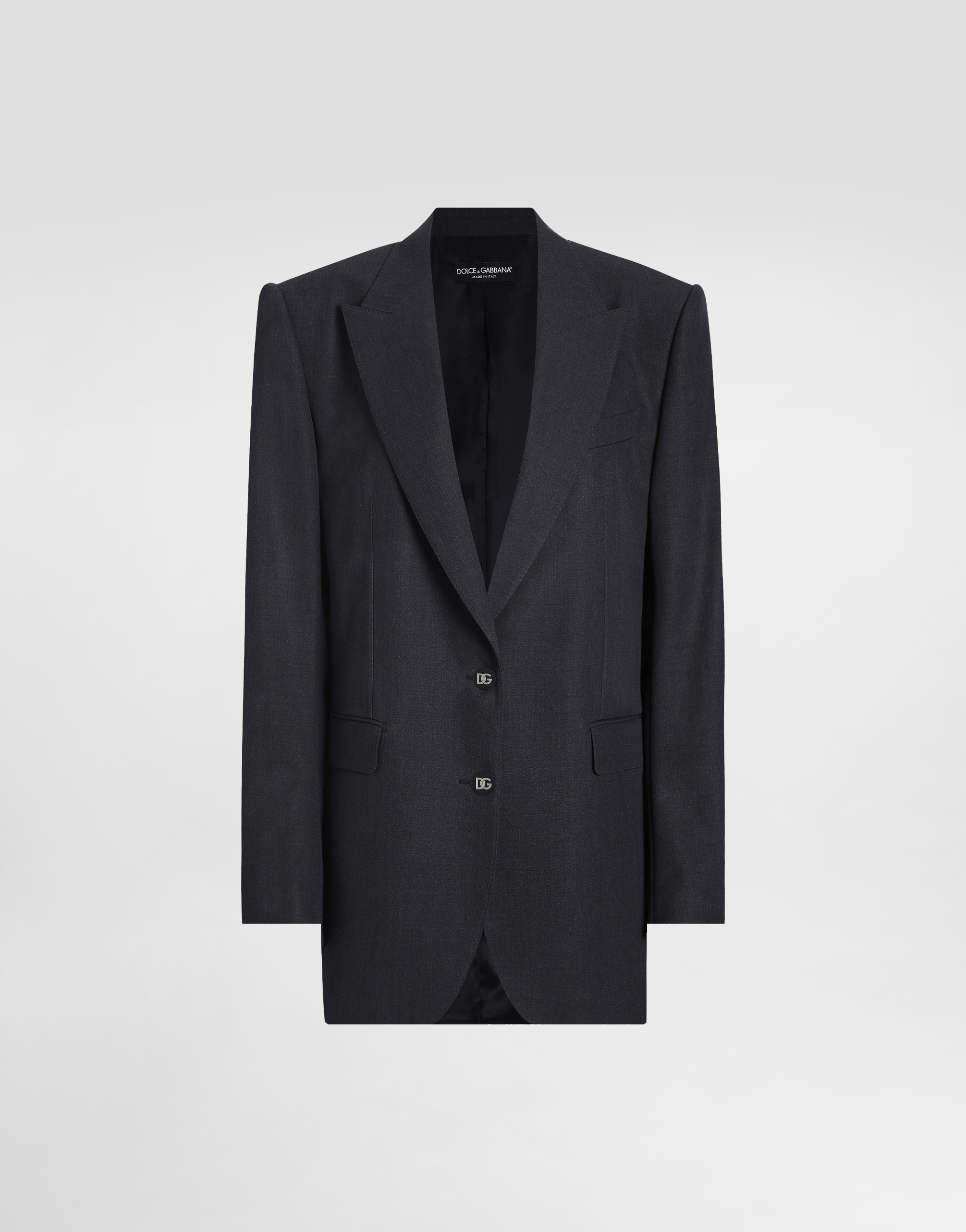 Dolce & Gabbana Oversize Woolen Jacket - Woman Blazers Gray